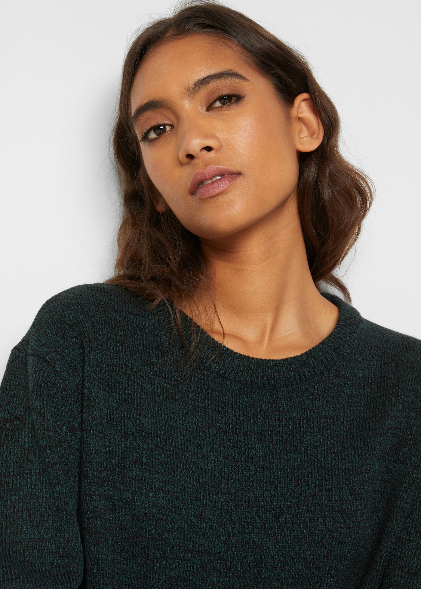 bonprix Strickpullover in Melange-Optik günstig online kaufen