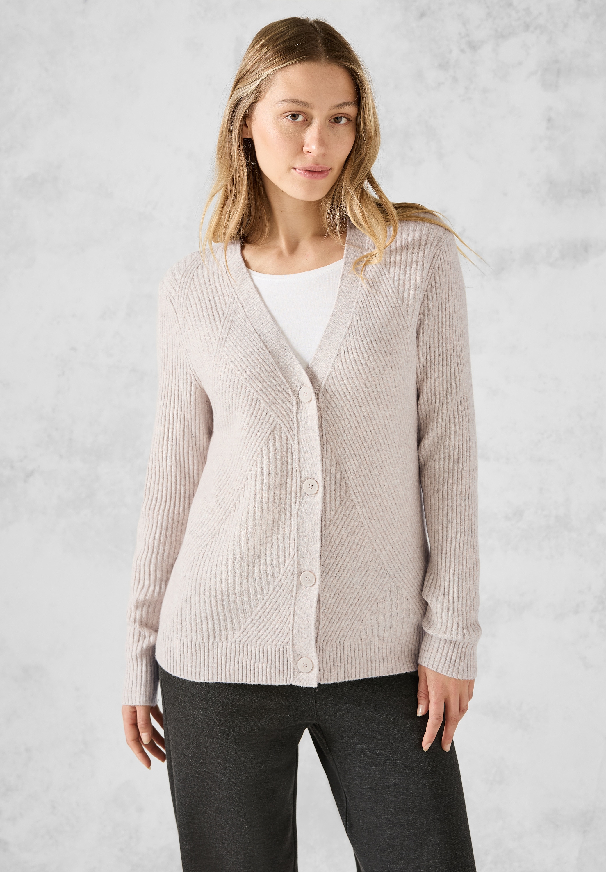 Cardigan, mit Knopfleiste