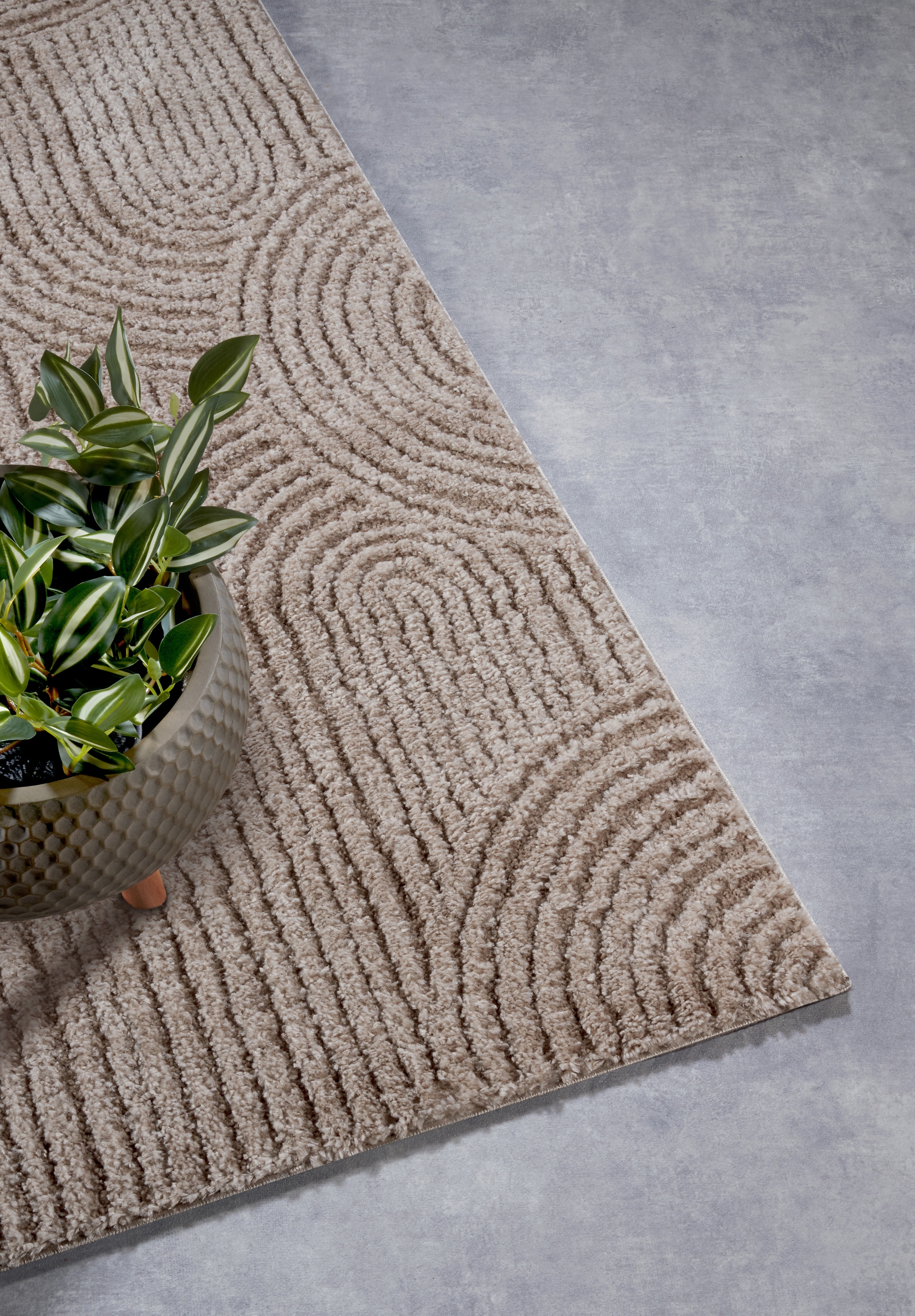 ELLE DECORATION Designteppich »Chappe«, rechteckig, 18 mm Höhe, Shaggy, Läufer, flauschig, weich, Langflor, modern, Hoch Tief Effekt