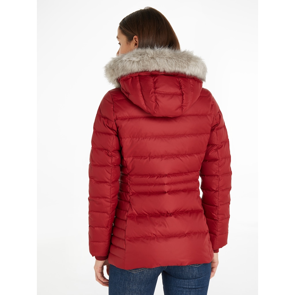 Tommy Hilfiger Daunenjacke »TYRA DOWN JACKET WITH FUR«, mit Kapuze