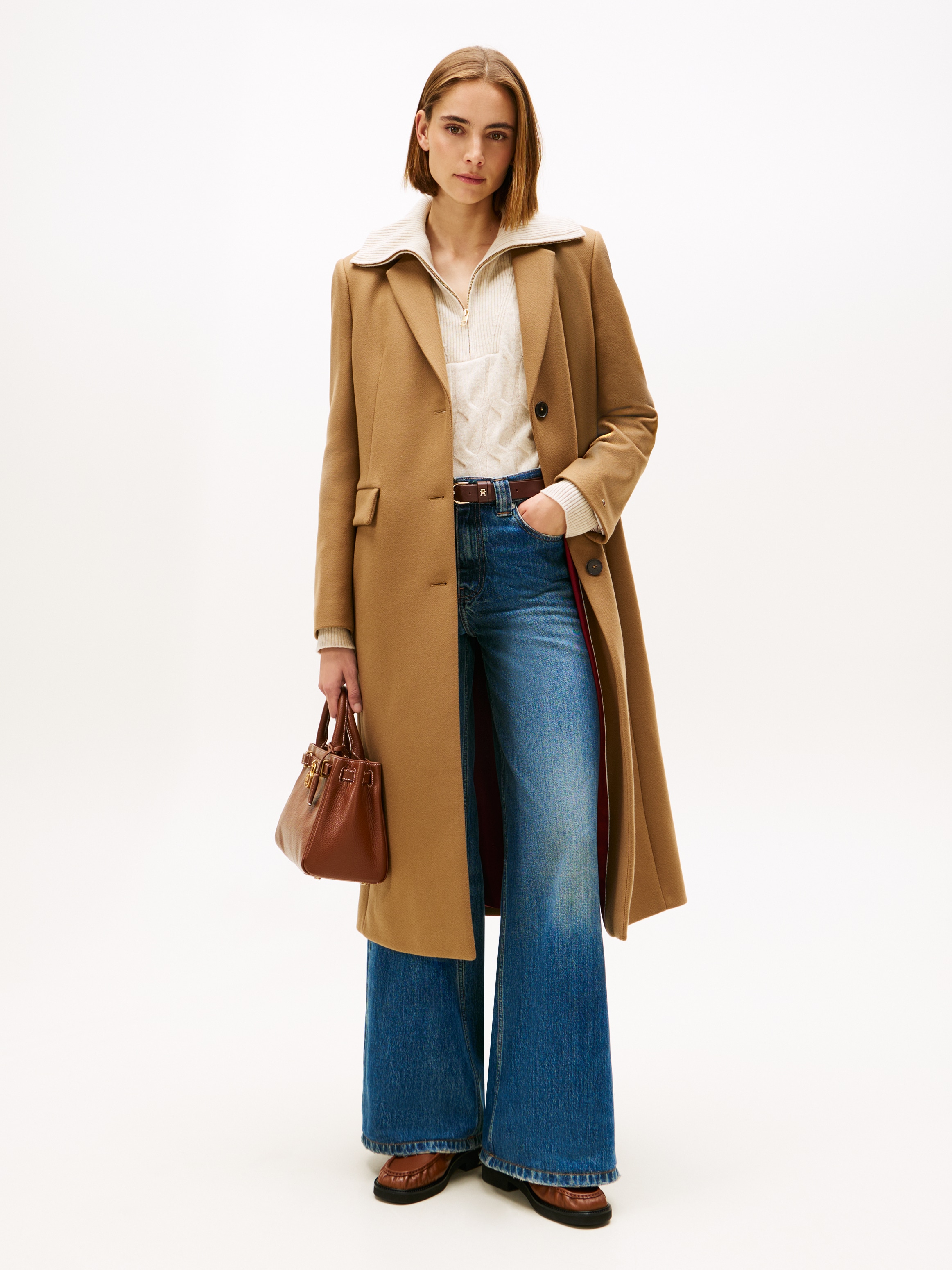 Tommy Hilfiger Langmantel »CLASSIC SB WOOL REG MAXI COAT«, mit Wolle und Kaschmir