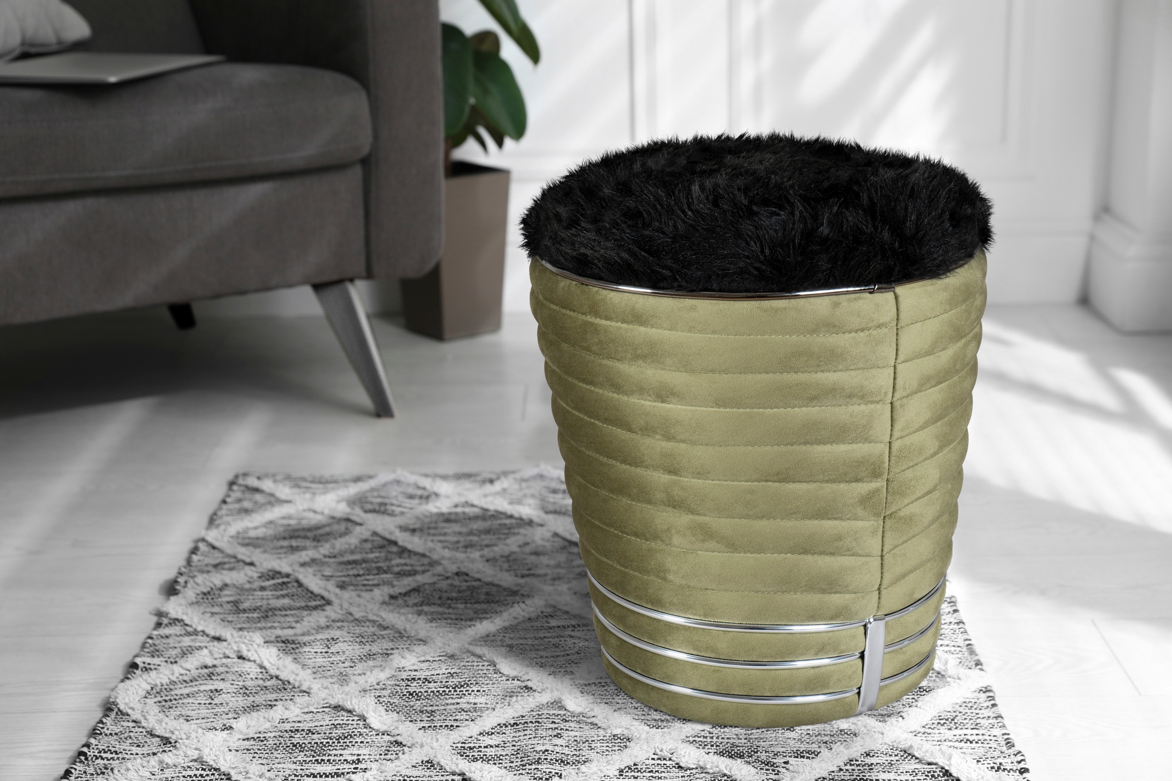 Kayoom Sitzhocker "Hocker Doric, trendiger Look, ästhetische Farbgebung, sc günstig online kaufen