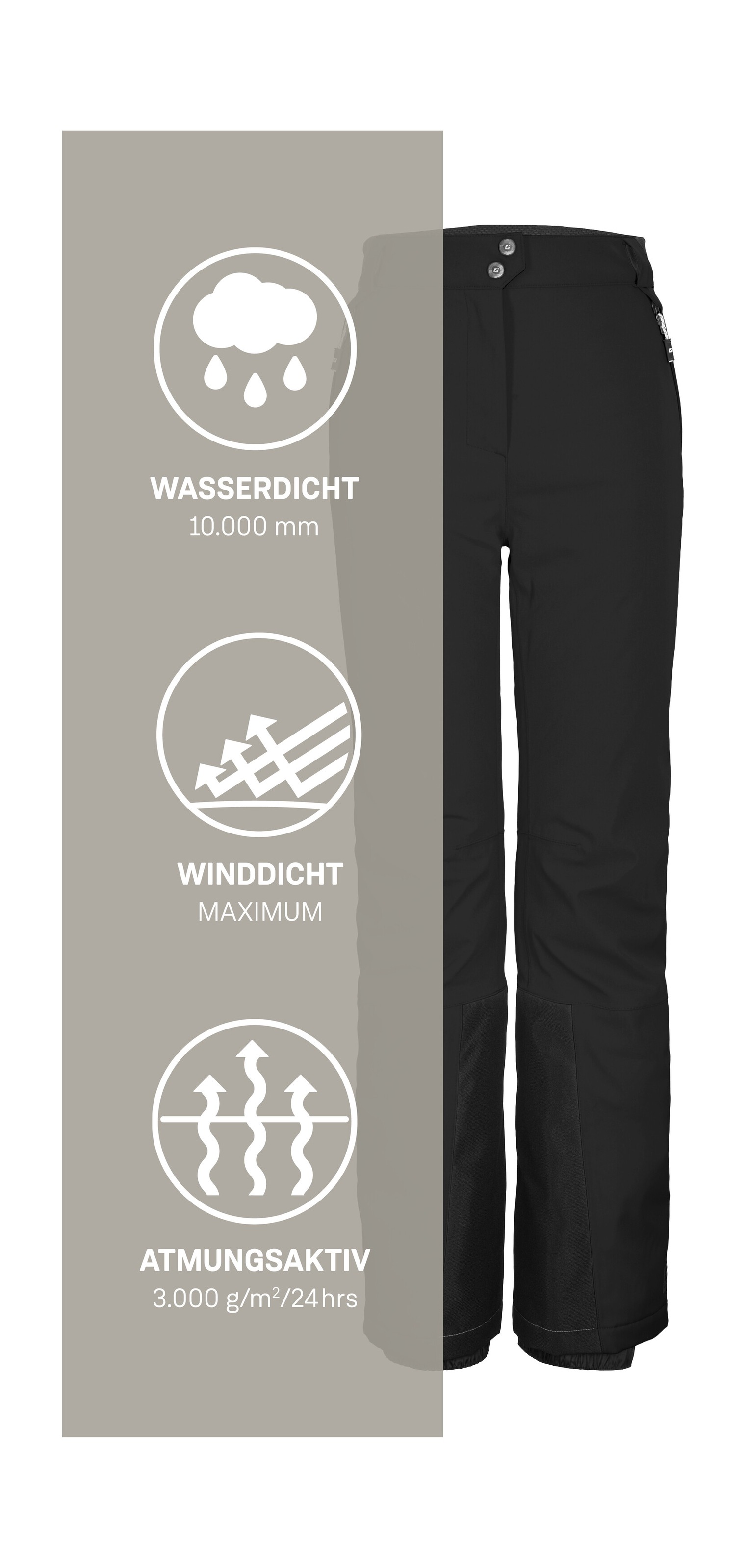 Killtec Skihose »KSW 278 WMN SKI PNTS«  Wind- und wasserdicht, atmungsaktiv, verstellbarer Bund, Kantenschutz