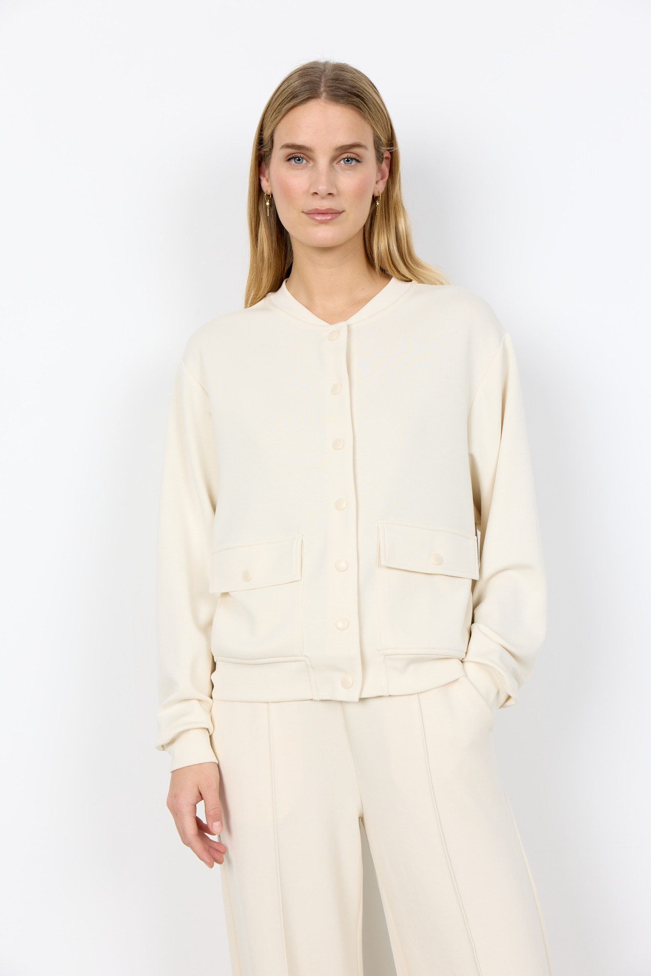 soyaconcept Kurzjacke "SC-BANU 283" ohne Kapuze aus Viskosemischung mit Modal, Polyester und Elasthan, Regular Fit