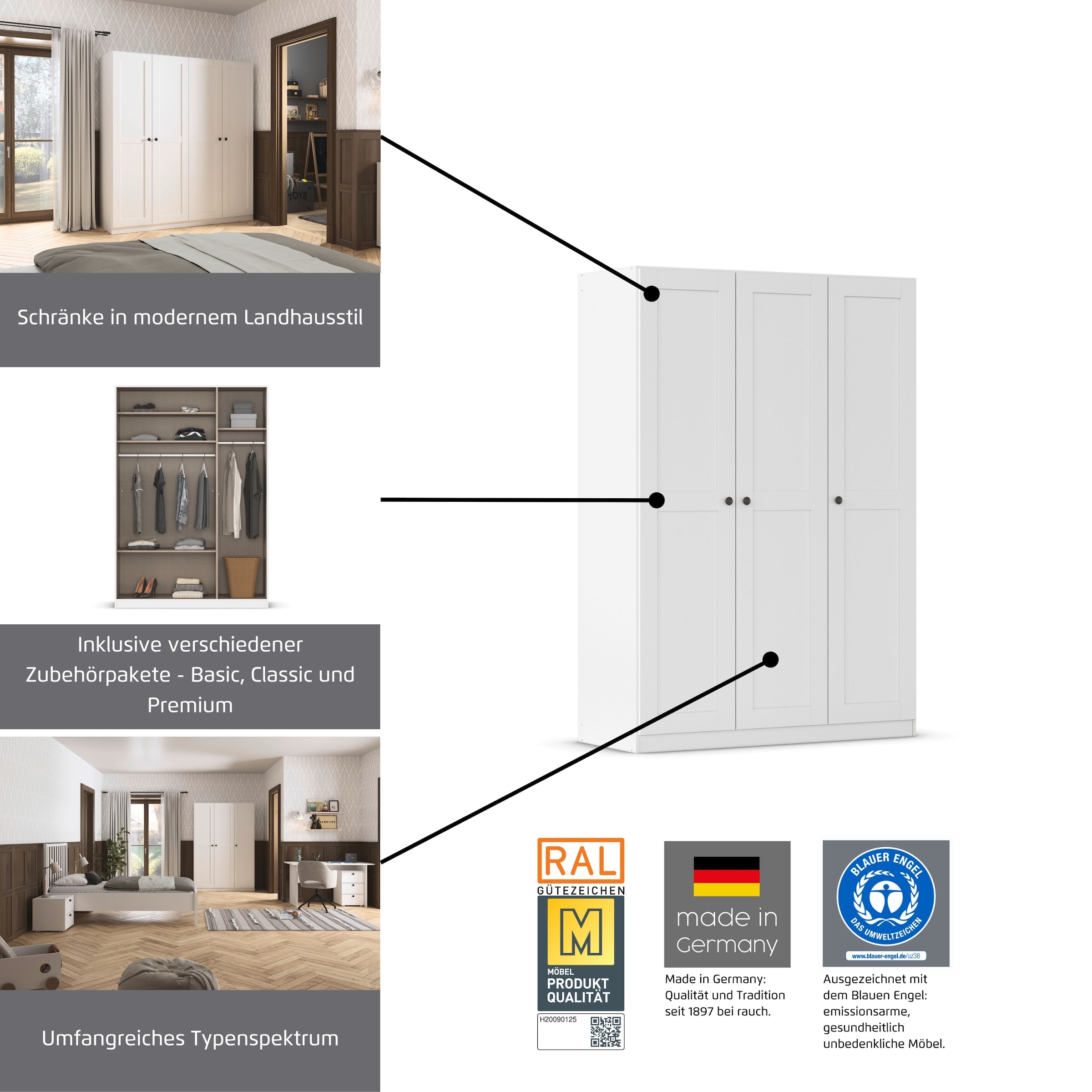 rauch Drehtürenschrank »Skagen« im Landhaus-Stil