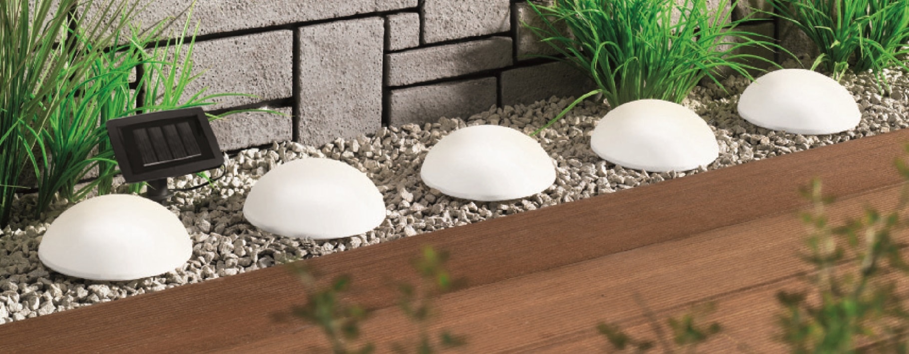 my home LED Solarleuchte »Primala, LED-Solar Gartensteckerr, 5er Set, halbkugeln«, Leuchtmittel LED-Modul | LED fest integriert, mit Erdspießen