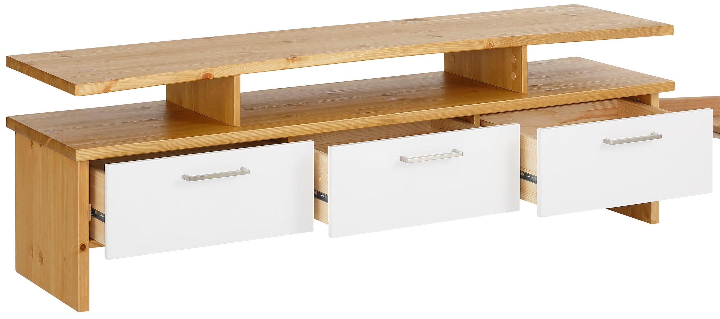 Home affaire TV-Board »Ixo«, Breite 148 cm, mit 3 Schubladen, aus masiver Kiefer, FSC®