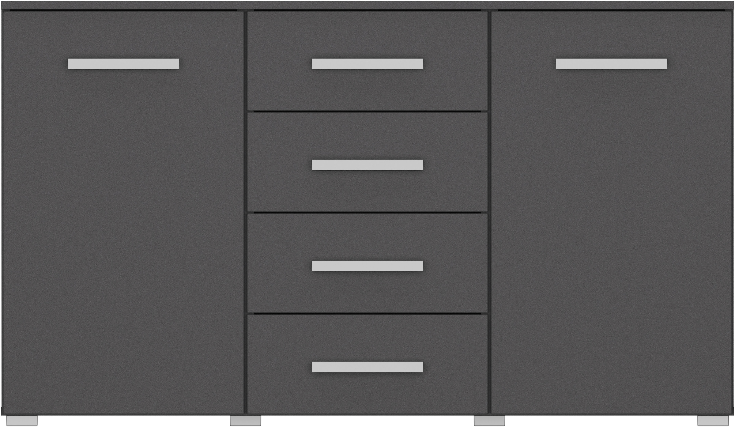 rauch Schubkastenkommode »Sideboard Kommode Kombikommode KOLUNA mit Dekorfront«, (Breite 120 cm inkl. Soft-Close-Funktion), vier große Schubladen, mit insgesamt 4 Einlegeböden MADE IN GERMANY
