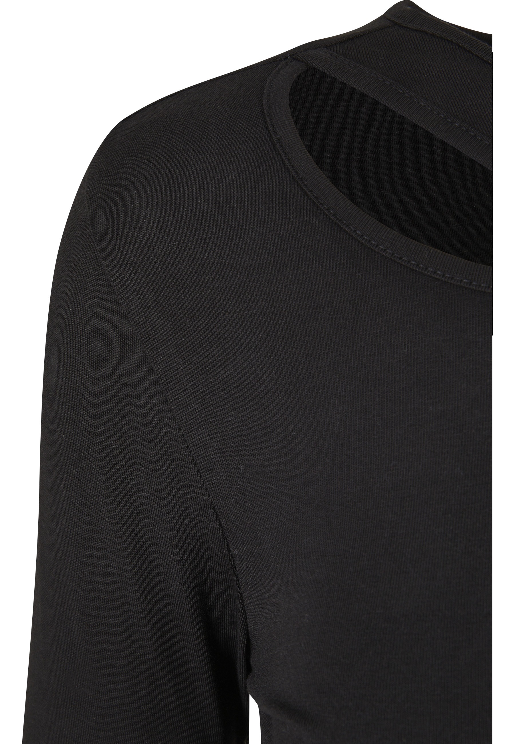 URBAN CLASSICS Longsleeve »Urban Classics Damen Ladies Crossed Cut Out Longsleeve« 1 Stk.
