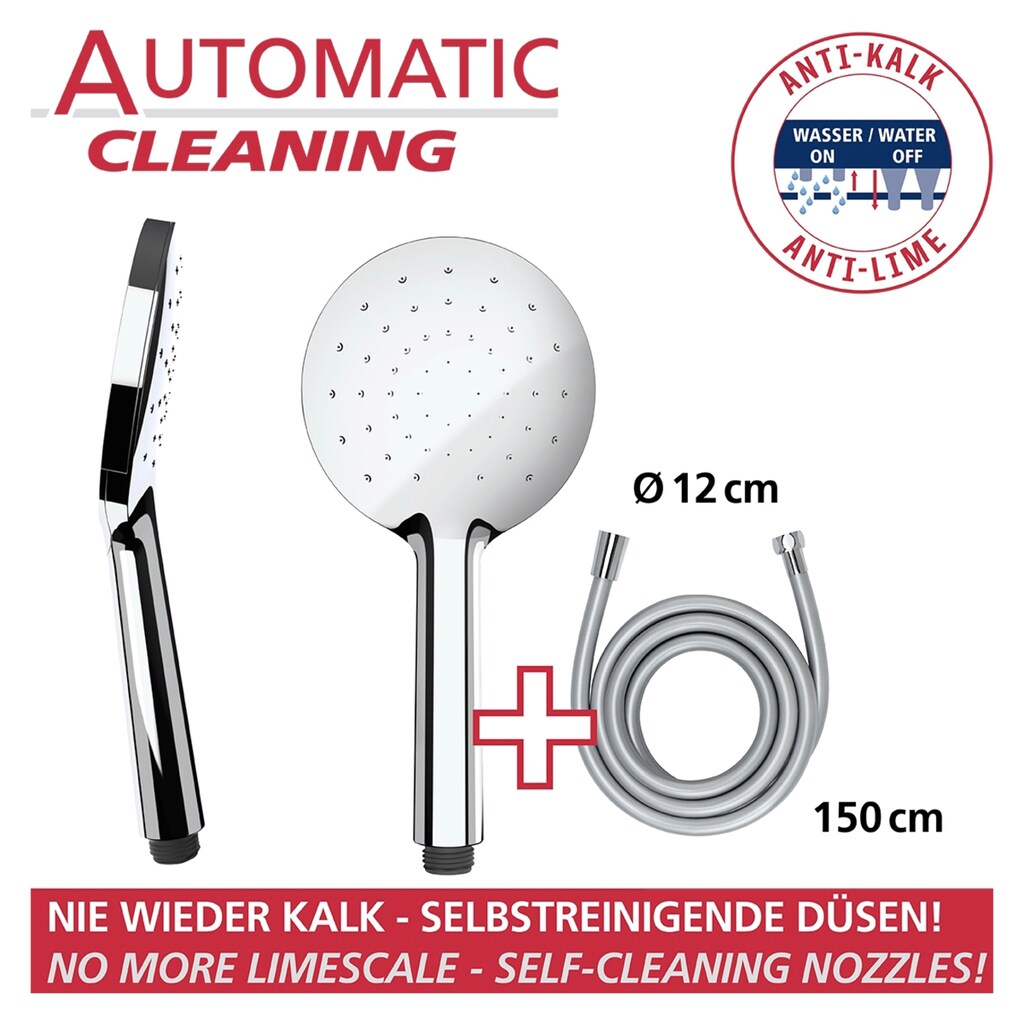 WENKO Stangenbrause-Set »Duschstange mit LED-Beleuchtung«, (3 tlg.)