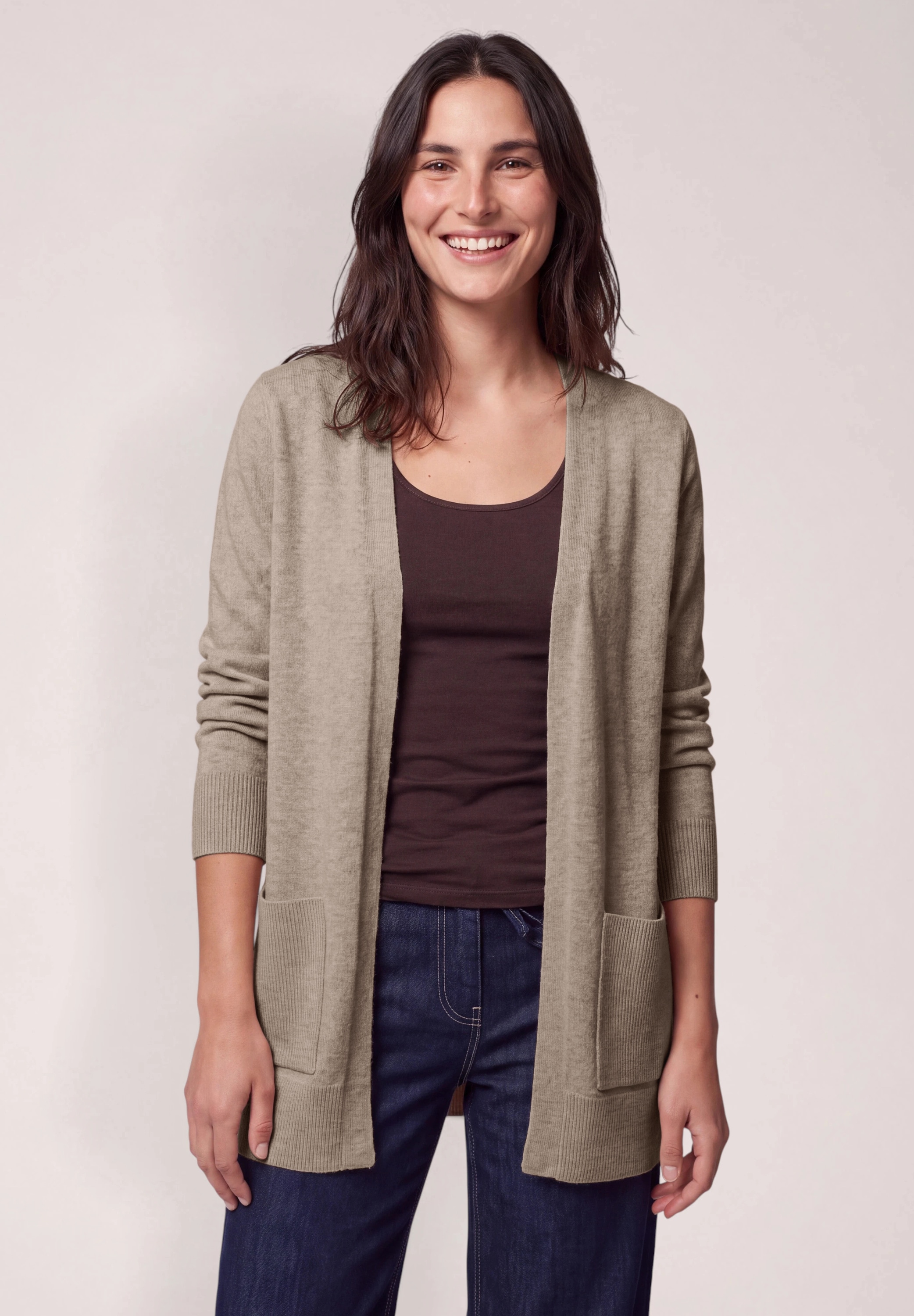 Cecil Cardigan aus softem Materialmix