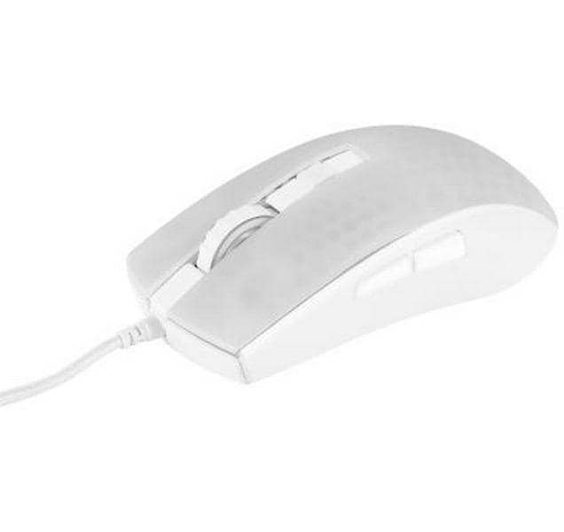 DELTACO Gaming-Maus »GAM-144-W Weiss/Trasparent« kabelgebunden