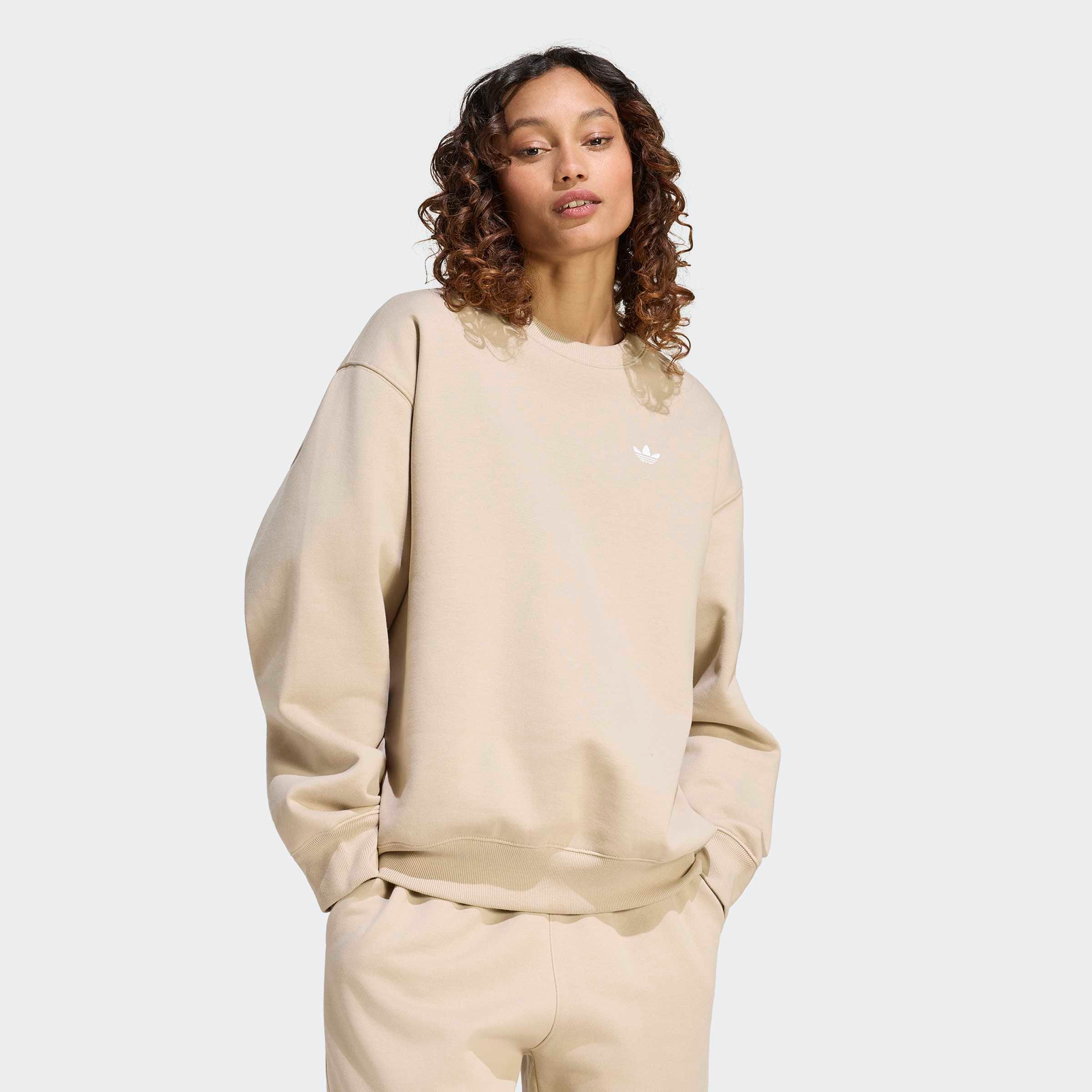 adidas Originals Sweatshirt "ESS FL CRW OS", mit Rundhalsausschnitt, ohne Verschluss, in normaler Schnittform