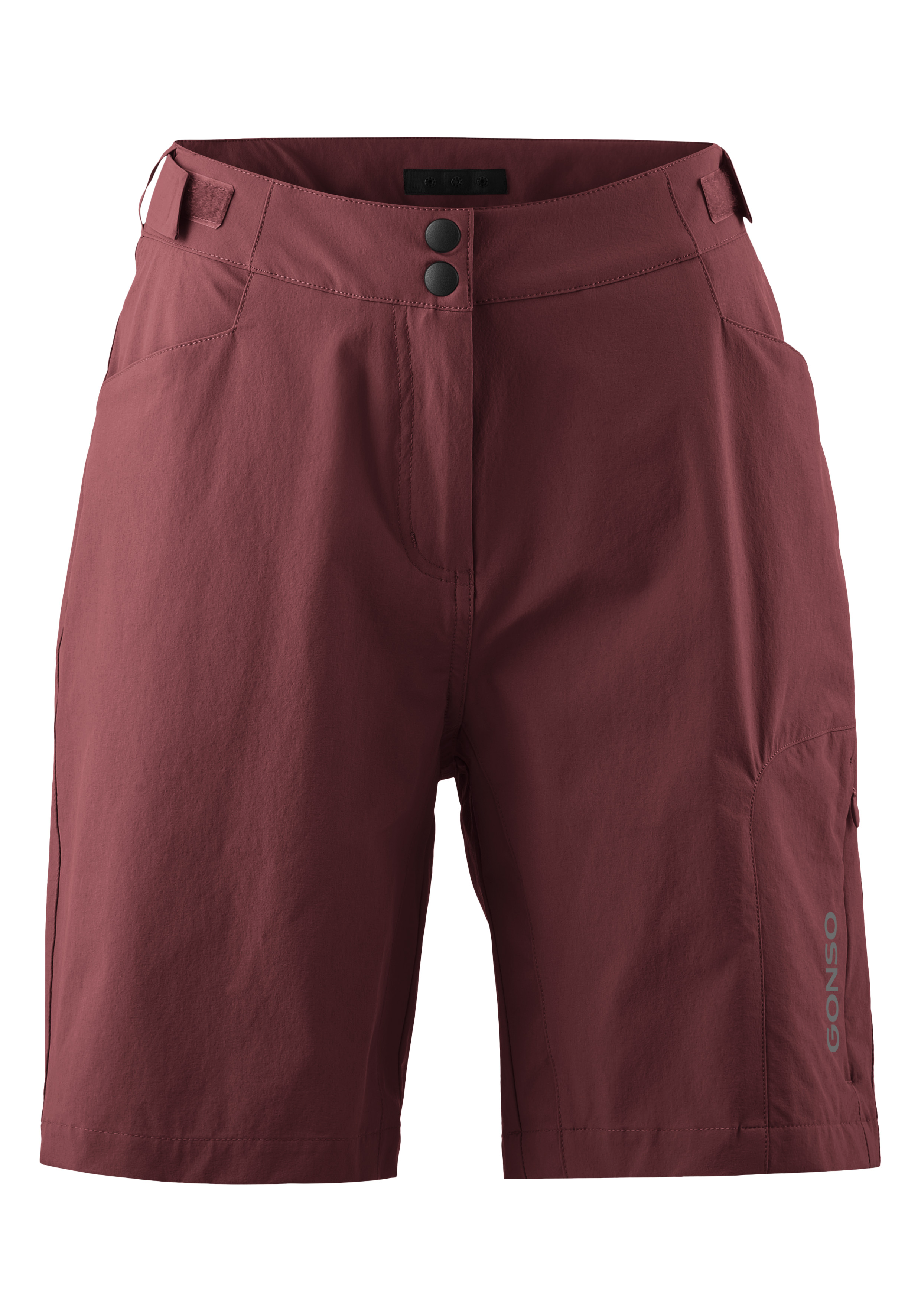 Gonso Fahrradhose "Adventure Shorts W" Damen Radhose mit einknöpfbarer Radunterhose mit Sitzpolster