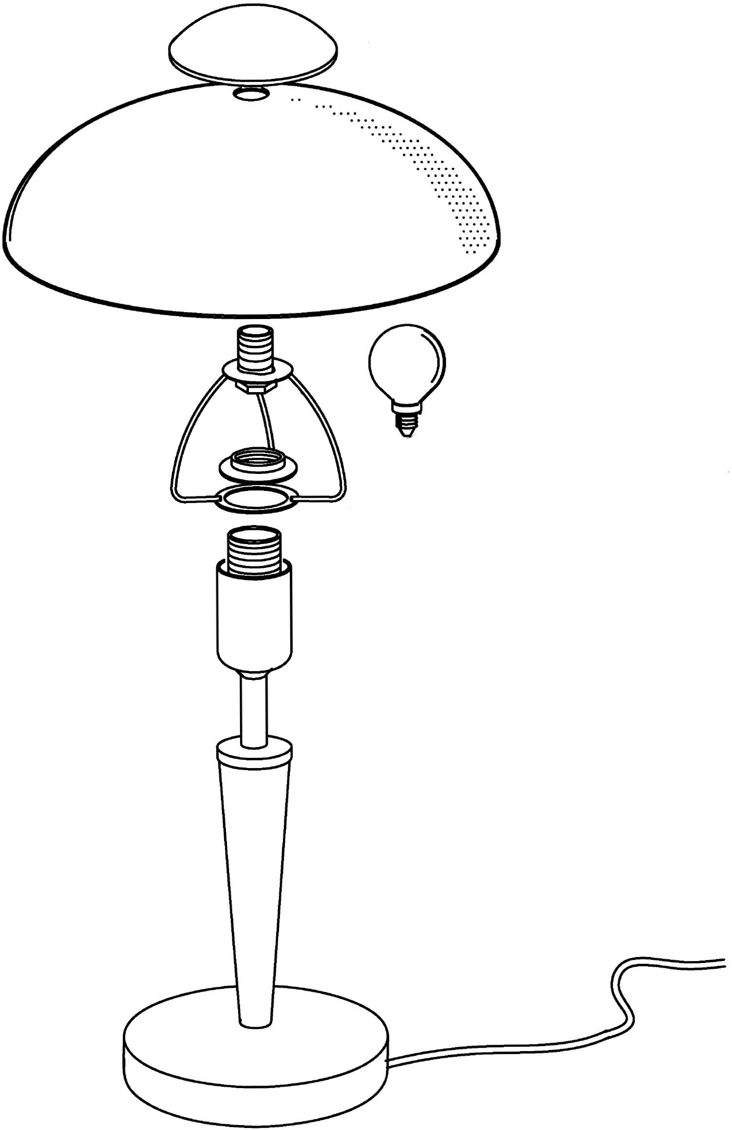 EGLO Tischleuchte »SOLO«, 1 flammig, Leuchtmittel E14 | Leuchtmittel wechselbar-ohne Leuchtmittel