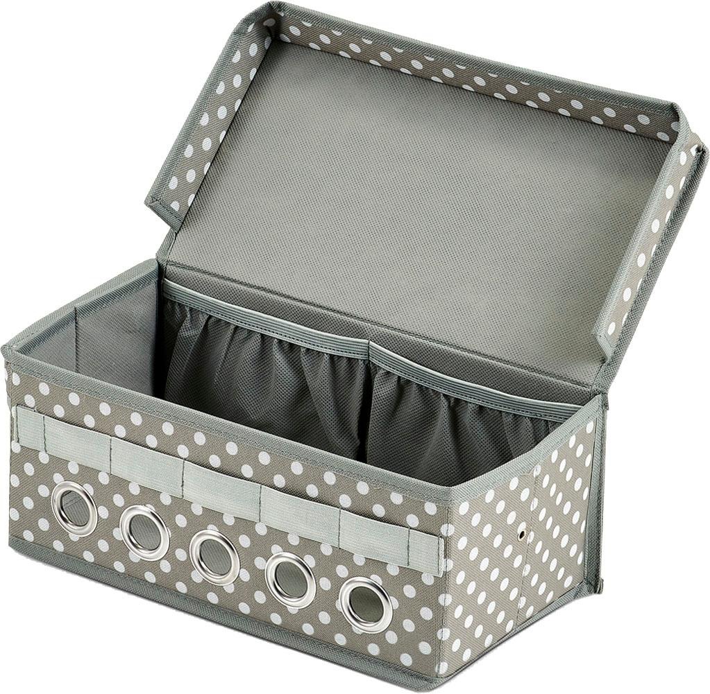 Zeller Present Aufbewahrungsbox, (Geschenkband-Organizer, aus Polyester