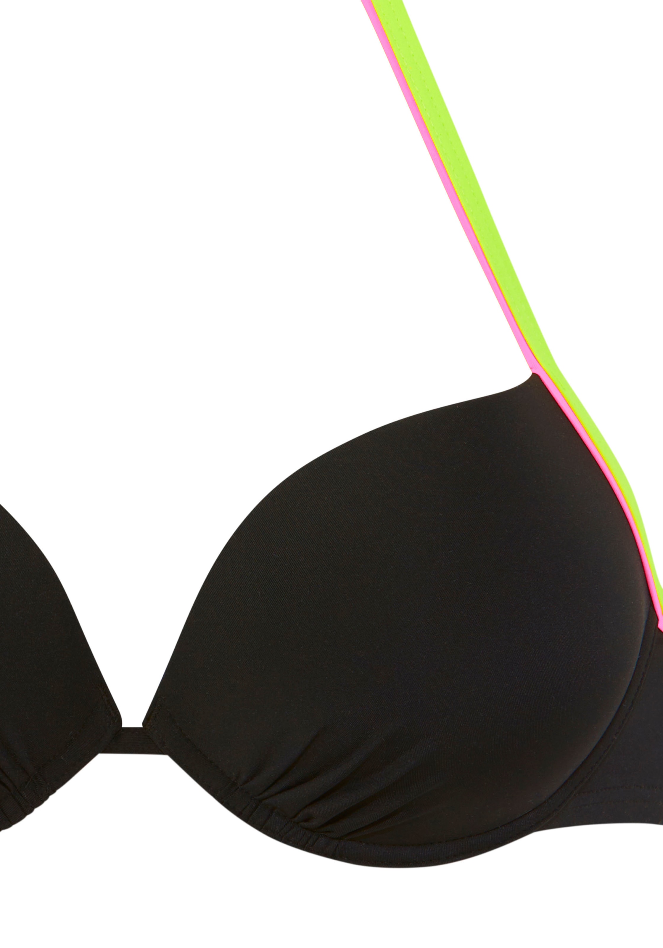 Buffalo Push-Up-Bikini-Top »Pop«, Mit kontrastfarbigen Trägern
