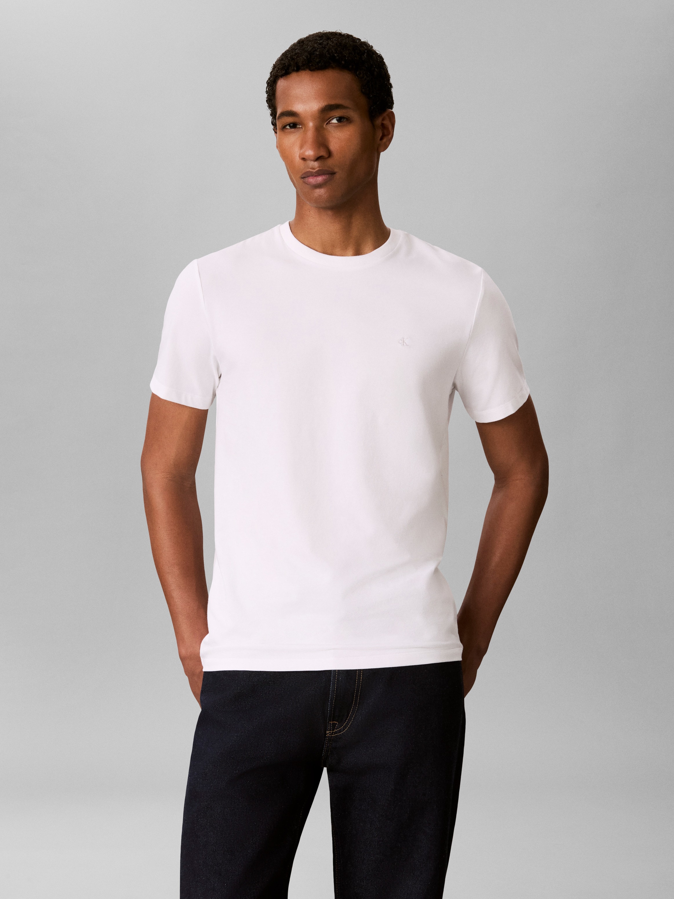 Calvin Klein Jeans T-Shirt »2 Pack SS STRETCH COTTON SLIM TEE« Packung, 2 Rundhalsausschnitt, slim fit