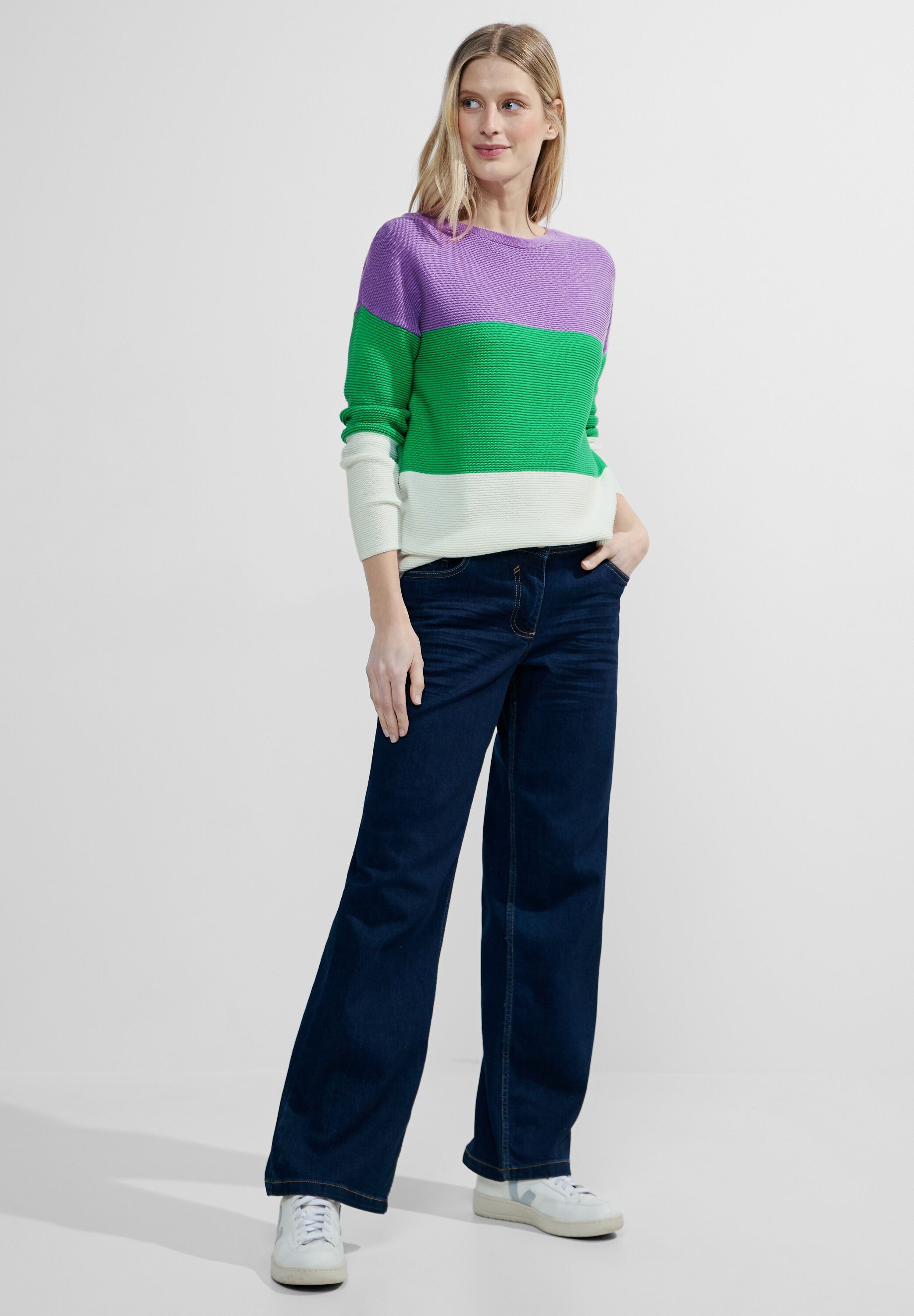 Cecil Strickpullover, mit Colorblocking