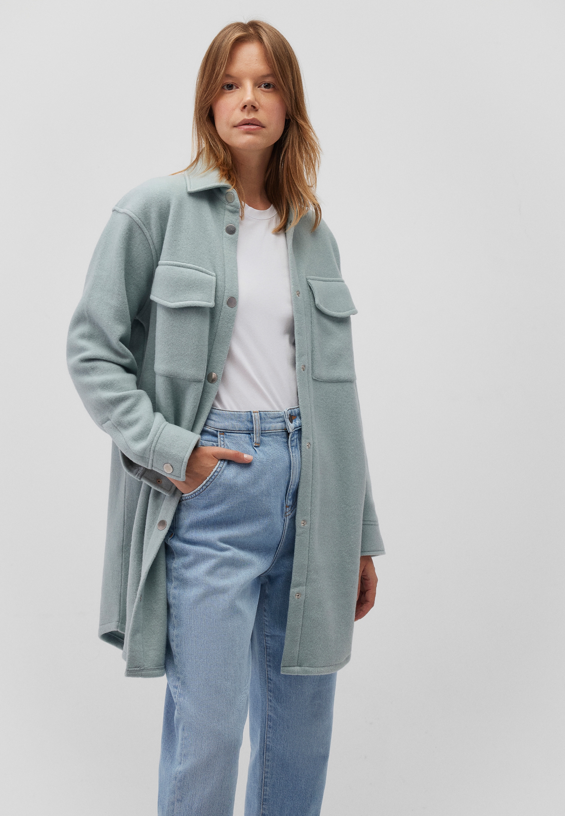 Mavi Cordjacke »DOUBLE POCKET SWEATSHIRT«, Overshirt