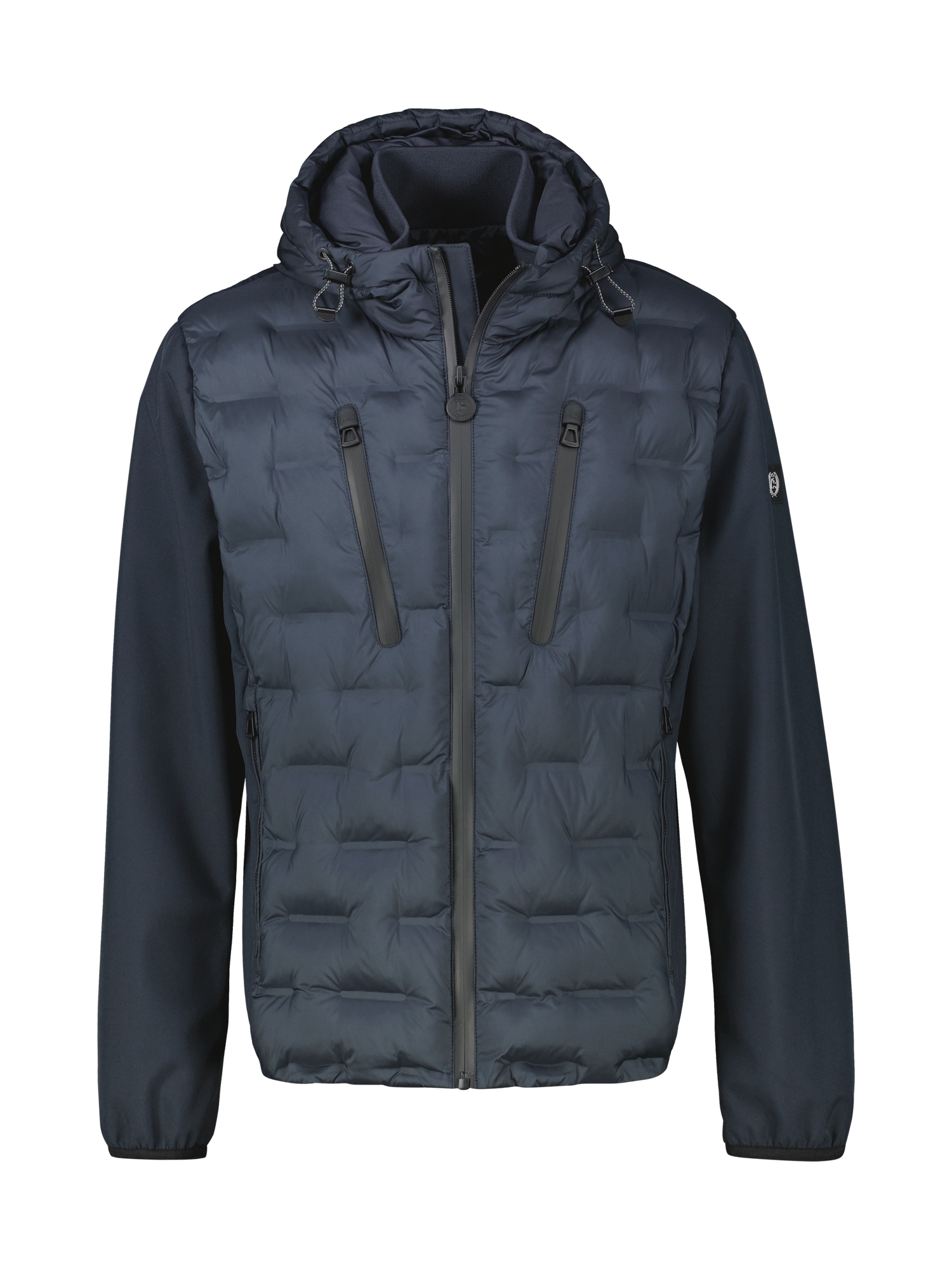 LERROS Steppjacke "LERROS Hybrid-Jacke in Grossen Grössen", mit Kapuze, Atm günstig online kaufen