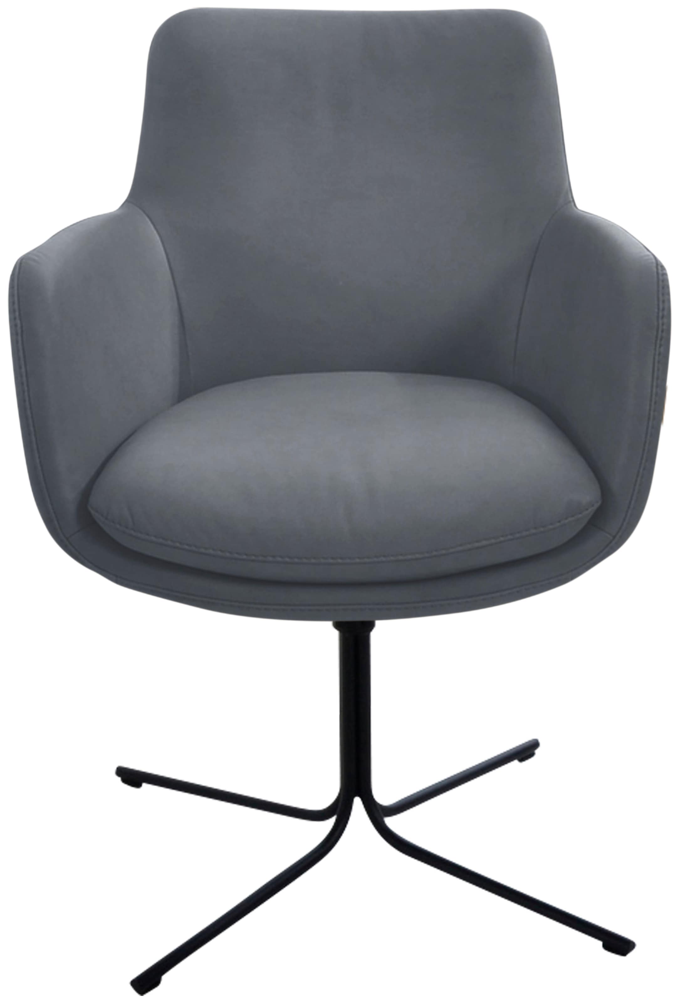 K+W Komfort & Wohnen Drehstuhl "Pego" () filigranem 4-Fuß-Gestell in schwar günstig online kaufen