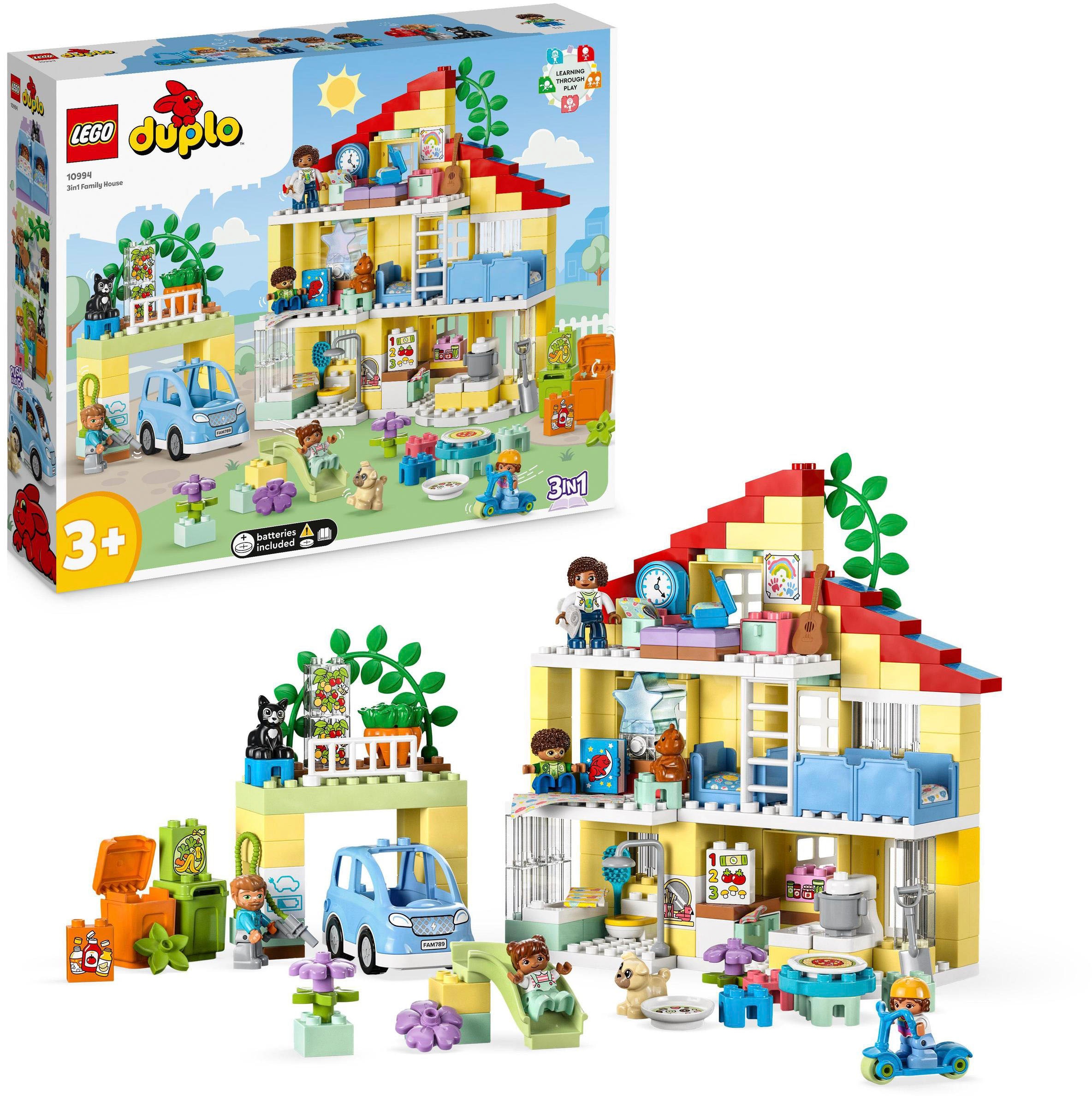Konstruktionsspielsteine »3in1 Familienhaus (10994), LEGO® DUPLO«, (218 St.), Made in...