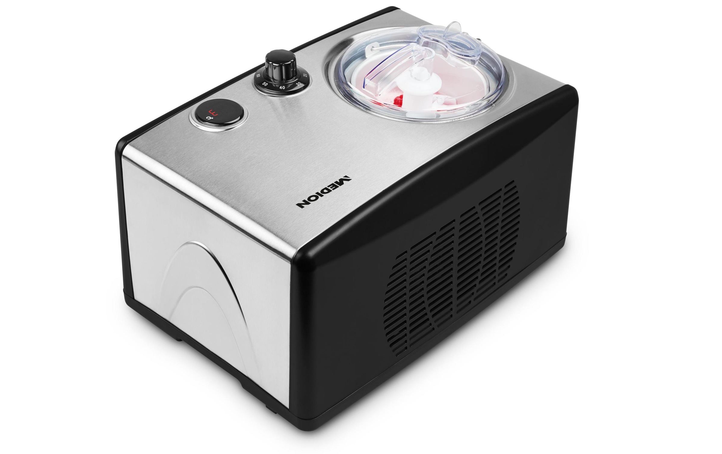 Medion® Eismaschine »MD 18387 1.5 l, Schwarz/Silber« 150 W
