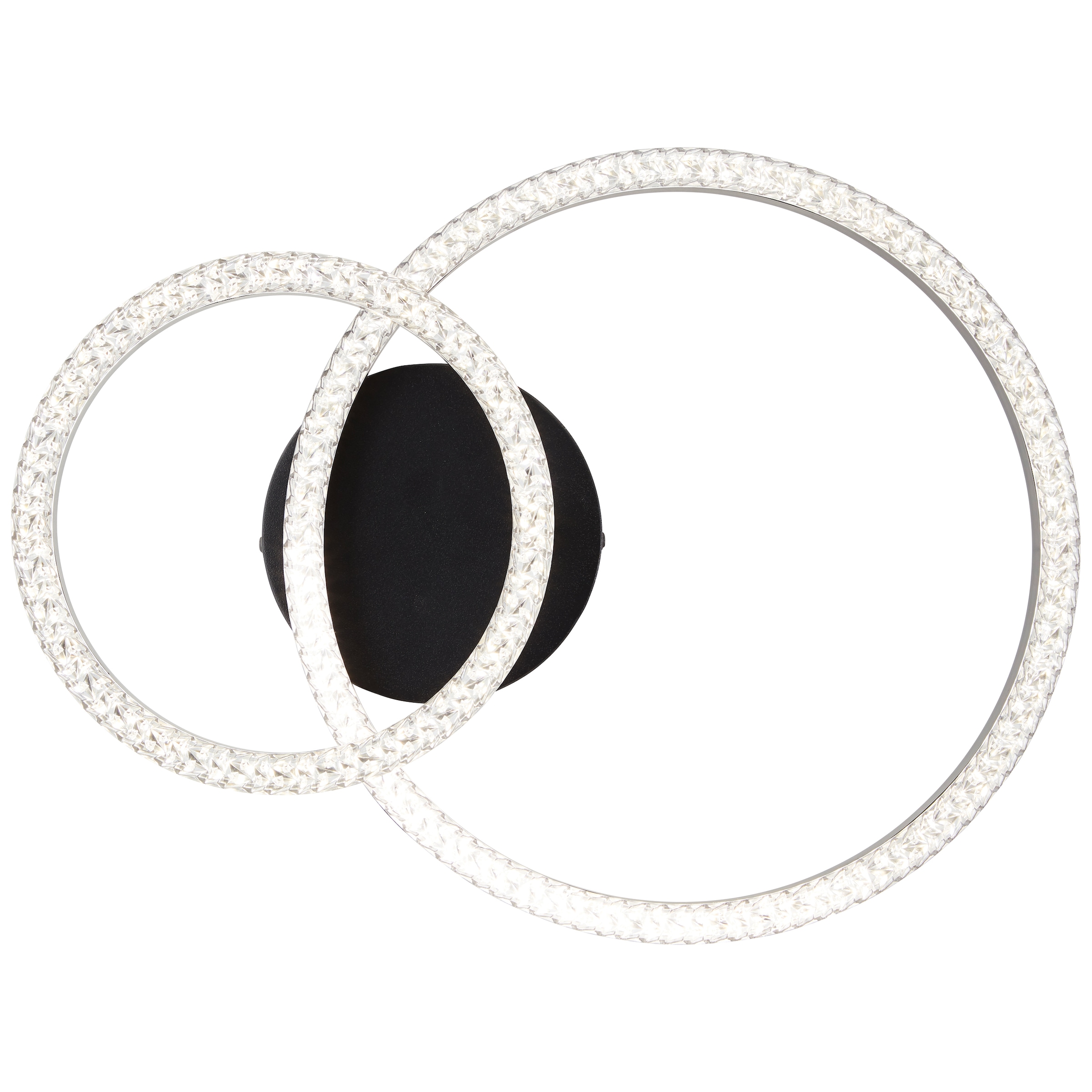 Brilliant LED Deckenleuchte »Aurelia«, 40 x 30 cm, 2500 lm, 4000 K, schwenkbar, Kristalloptik, schwarz
