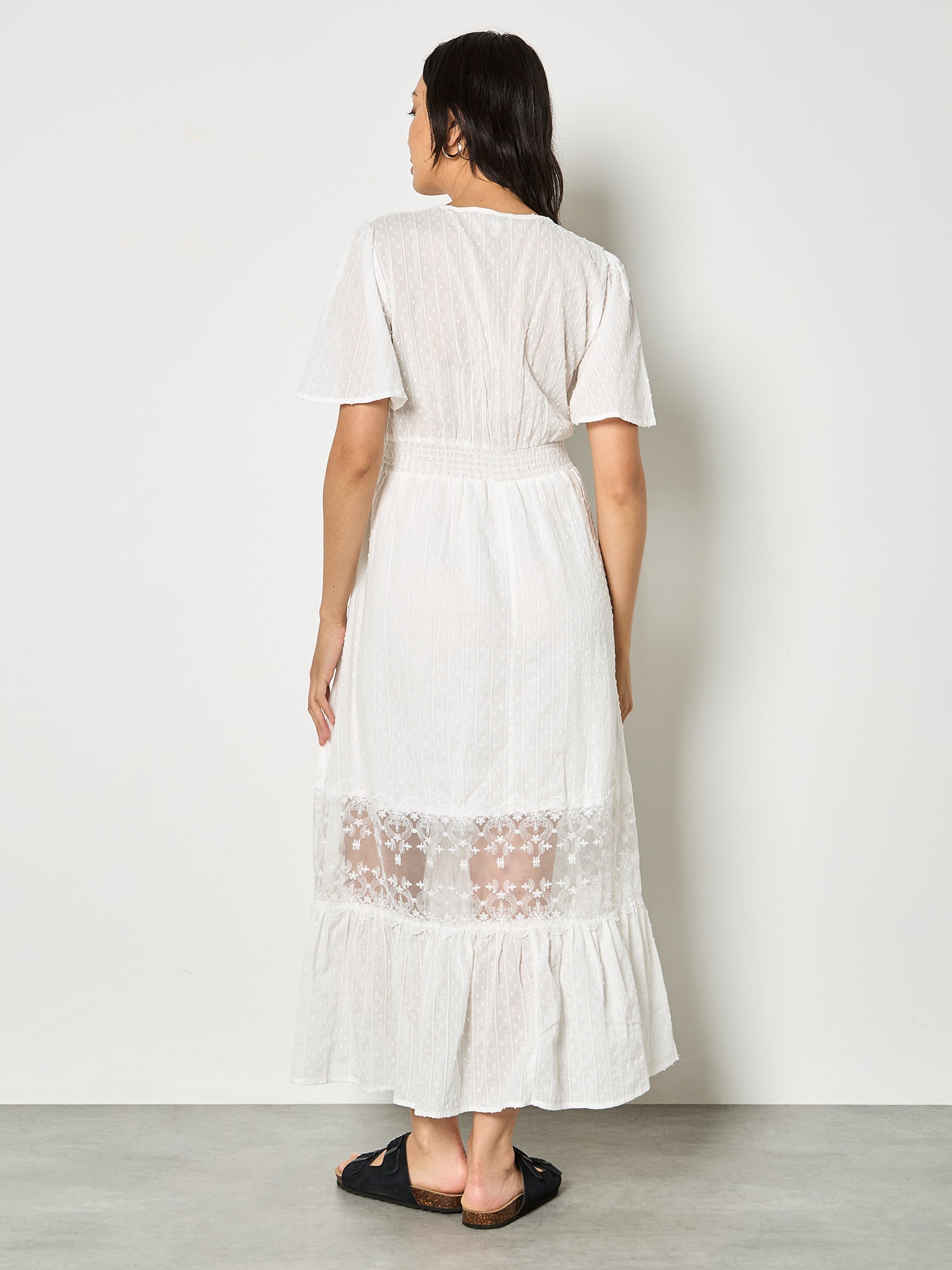 Apricot Maxikleid »Maxikleid« mit Dobby-Spitze