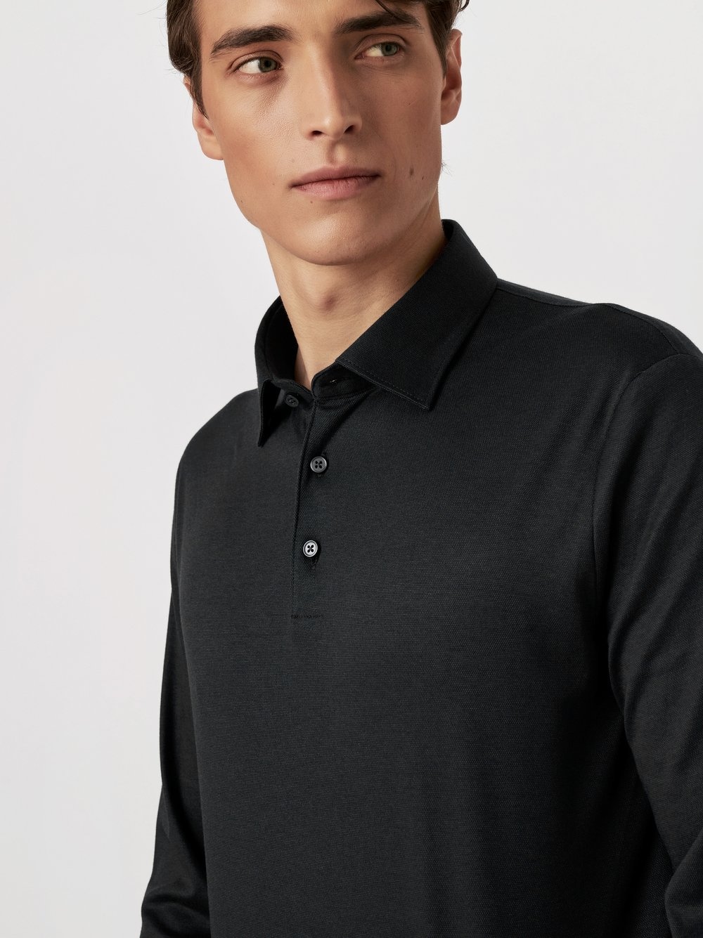 DESOTO Langarm-Poloshirt »Essential Polo Kent 1/1«, Mit Rundhalsausschnitt