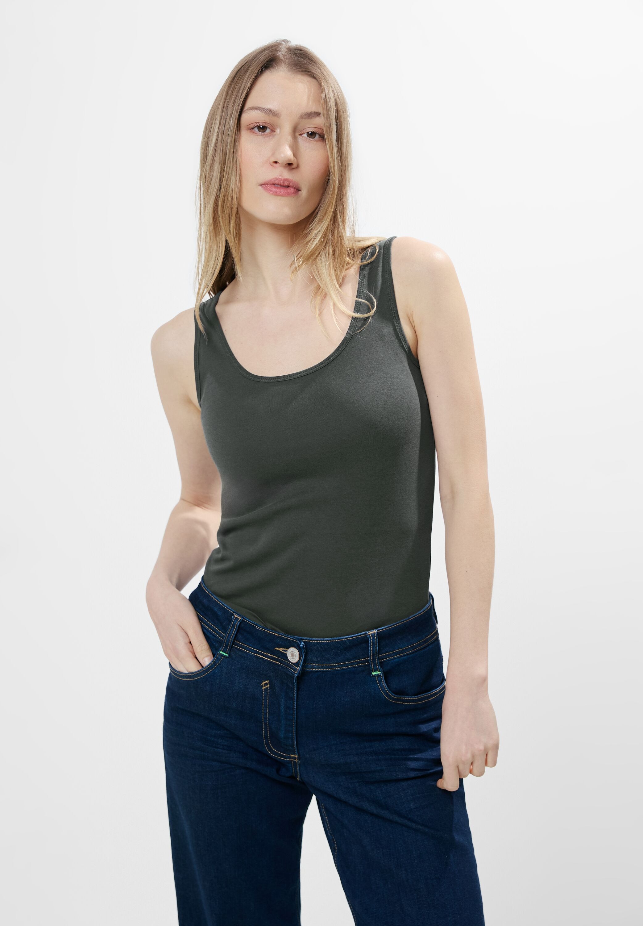 Cecil Tanktop "Style Linda", in Unifarbe günstig online kaufen