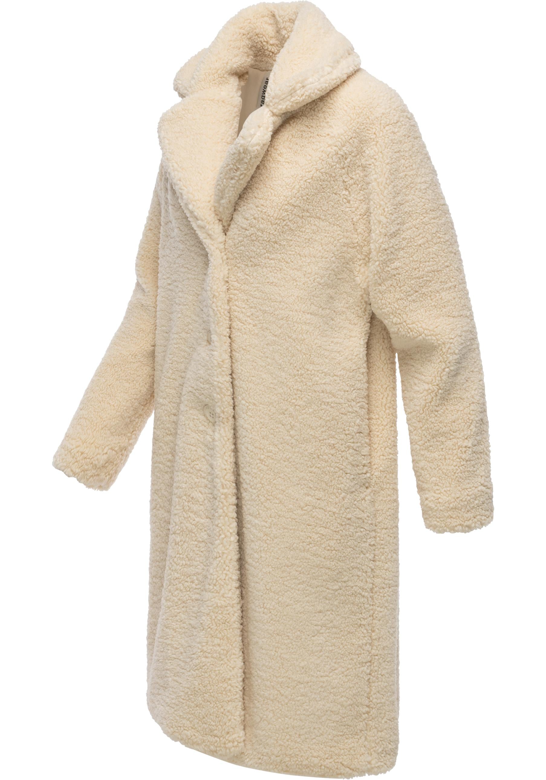 Ragwear Fellimitatmantel »Tedyco YOUMODO«, flauschige Übergangsjacke aus kuscheligem Teddyfleece