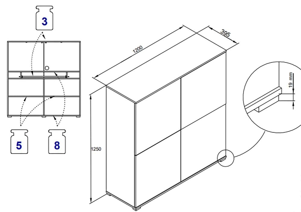 OTTO home PC-Schrank »Kenia, Sekretär, Home Office« 1 Stk. tlg. Mit Push-to-open, Tastaturauszug und praktischem Stauraum