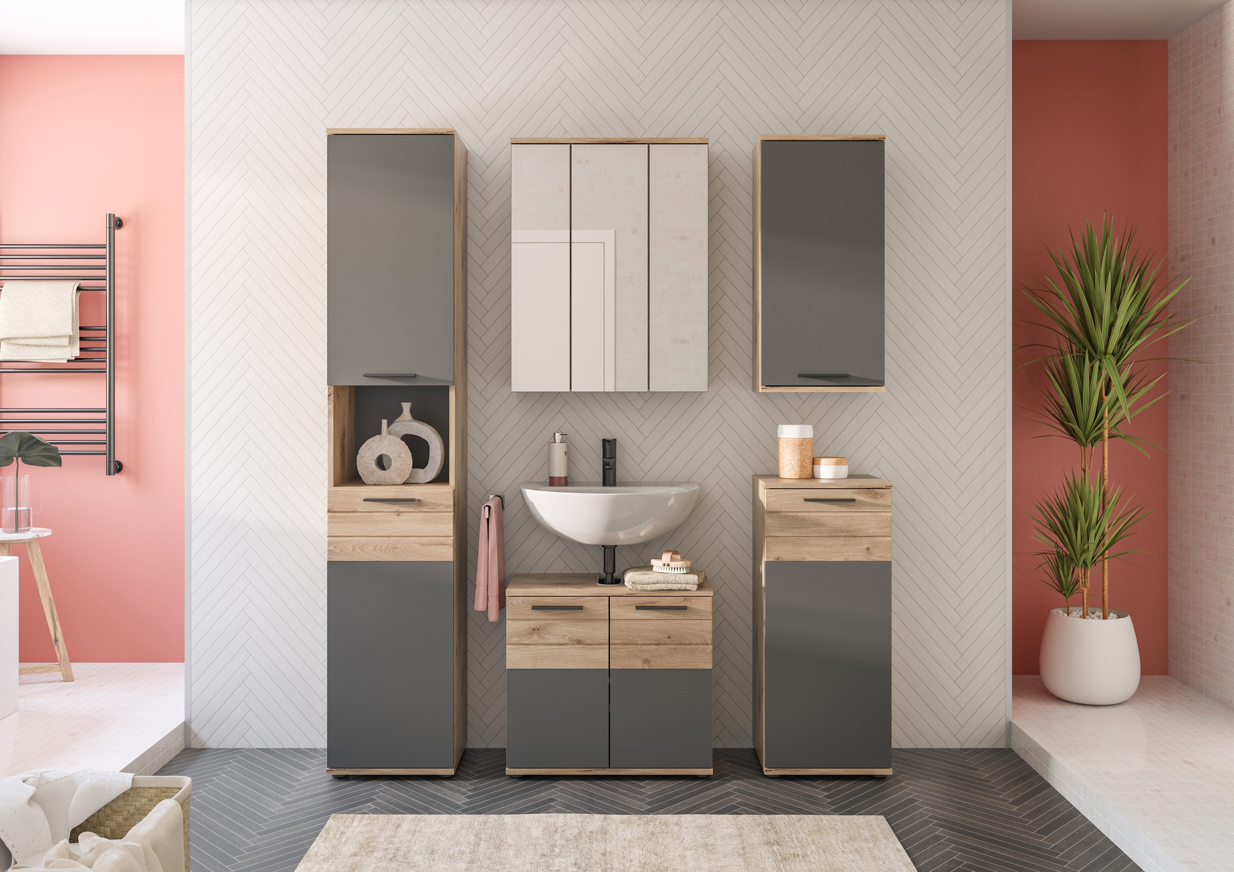 INOSIGN Badmöbel-Set "Riga, 5 teilig, bestehend aus:" Set, 5 Stk. tlg. Hoch günstig online kaufen