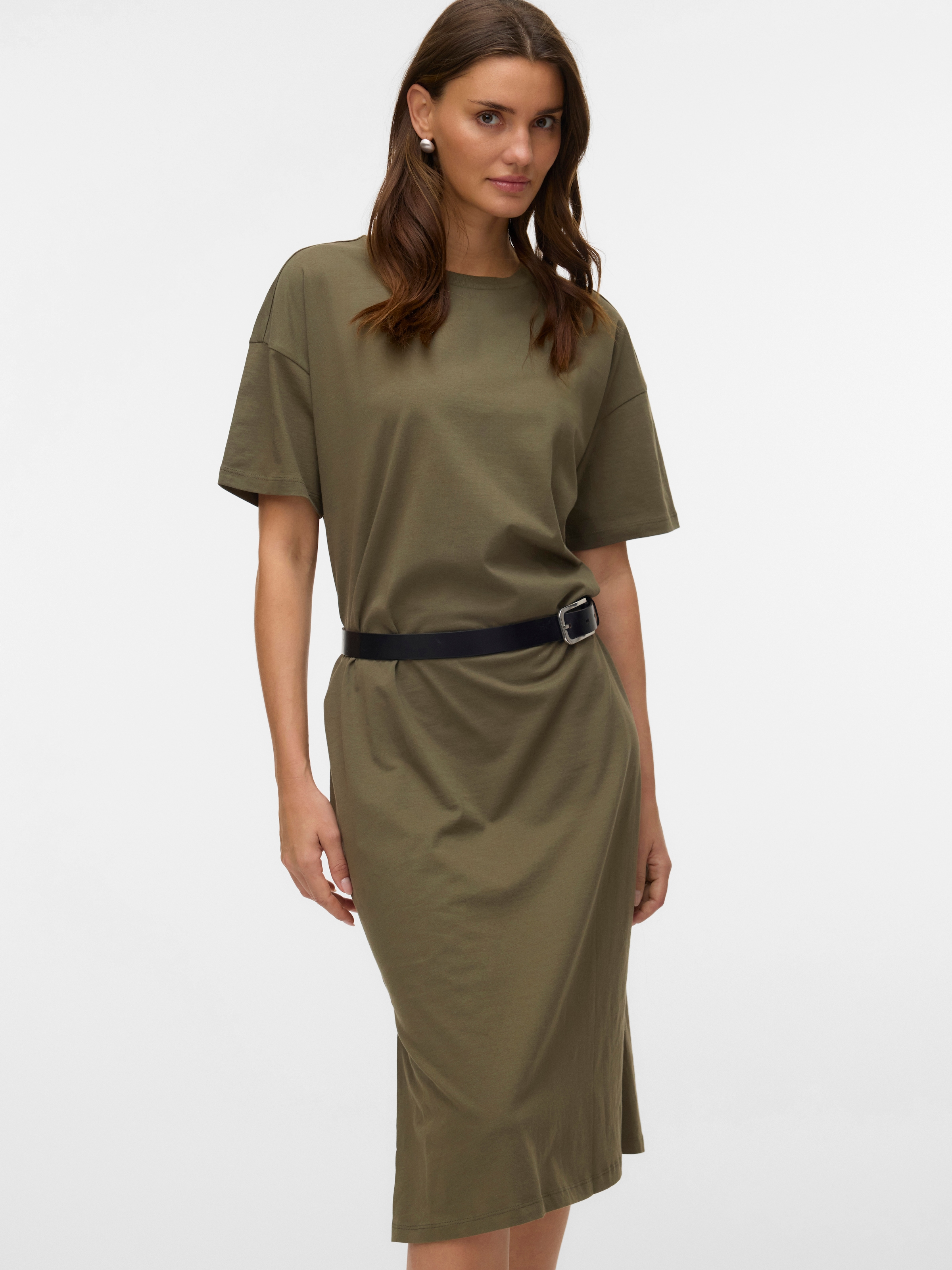 Vero Moda "VMMOLLY SS OVERSIZE CALF DRESS NOOS" Baumwolle, regular fit