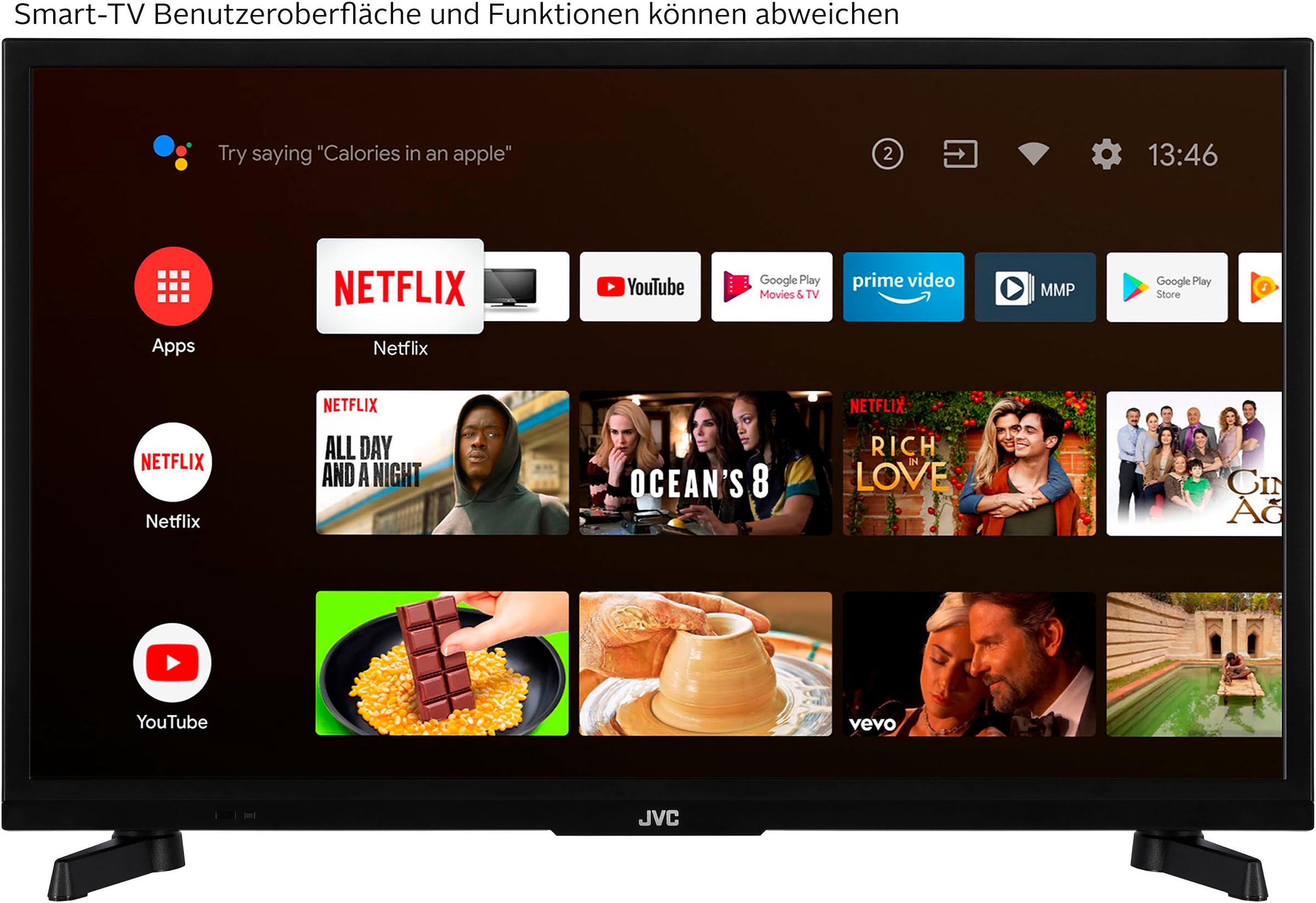 JVC LED-Fernseher »LT-24VAH3455«, HD-ready, Android TV-Smart-TV