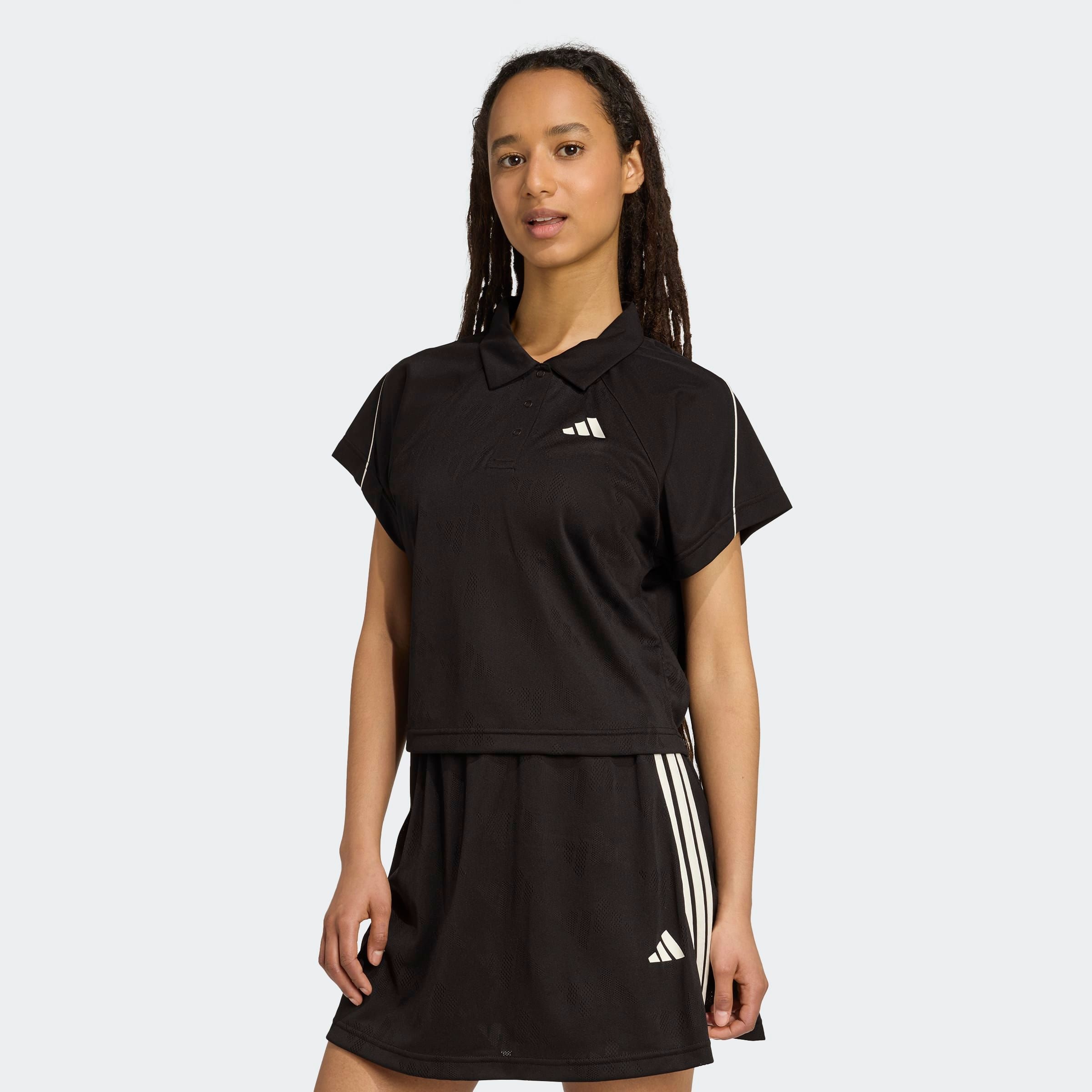 adidas Sportswear T-Shirt "STADIUM 3-STREIFEN TENNIS INSPIRIERTES JACQUARD" günstig online kaufen