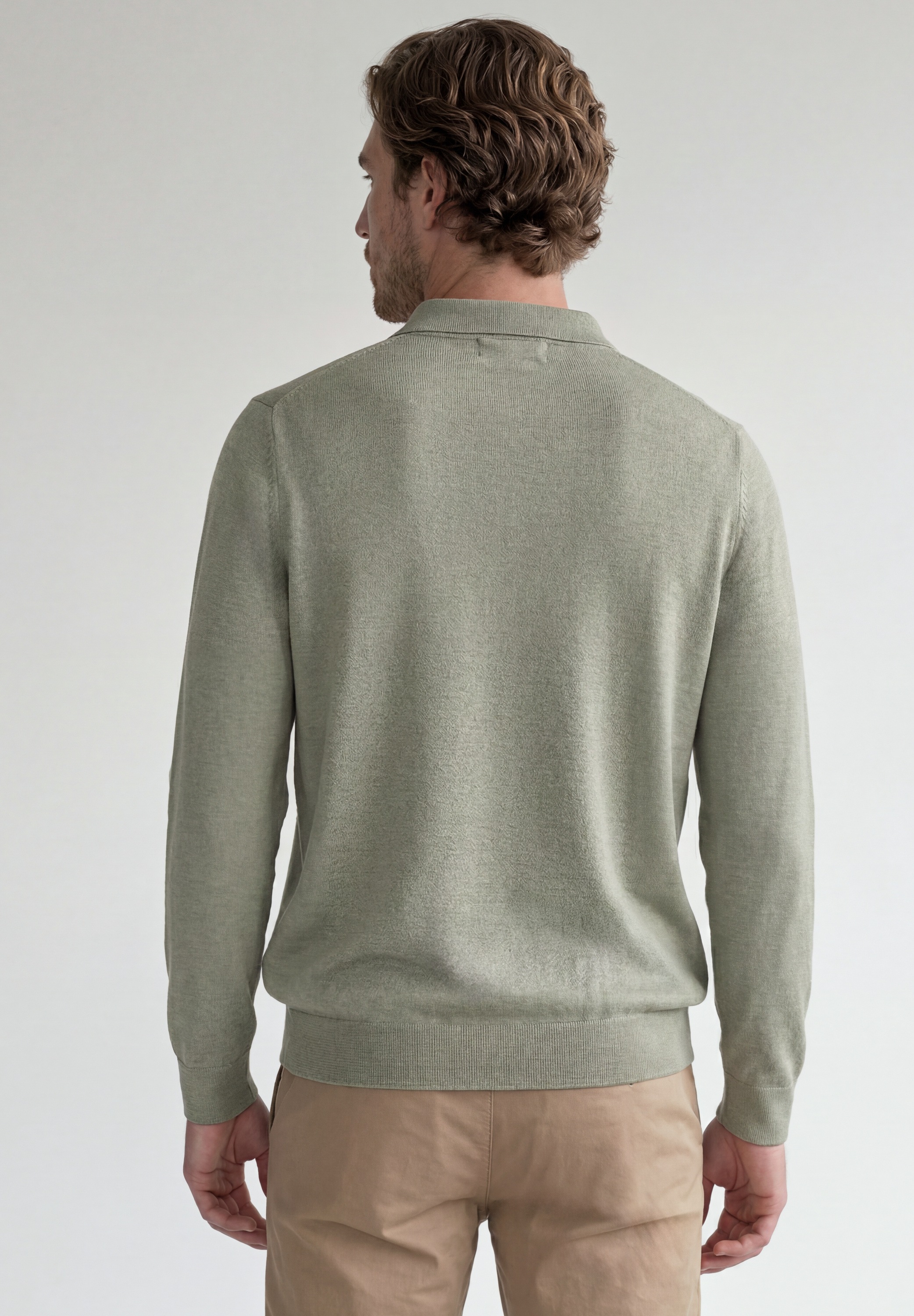 STREET ONE MEN Strickpullover mit Mouliné Garn
