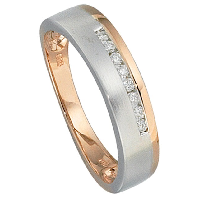 JOBO Diamantring, 585 Gold bicolor mit 8 Diamanten online bestellen | BAUR