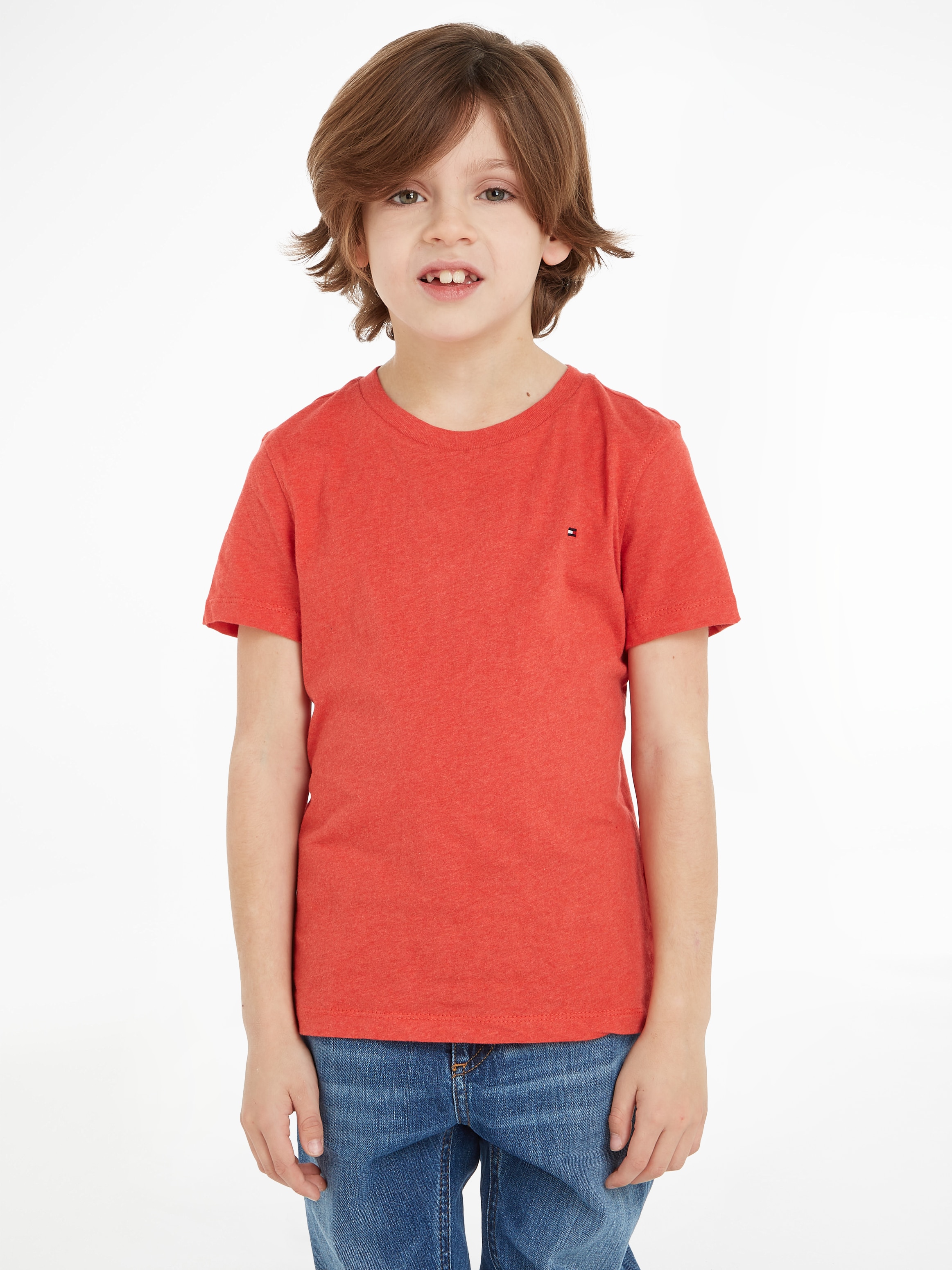 »BOYS Hilfiger BASIC online CN T-Shirt Tommy KNIT« BAUR | kaufen