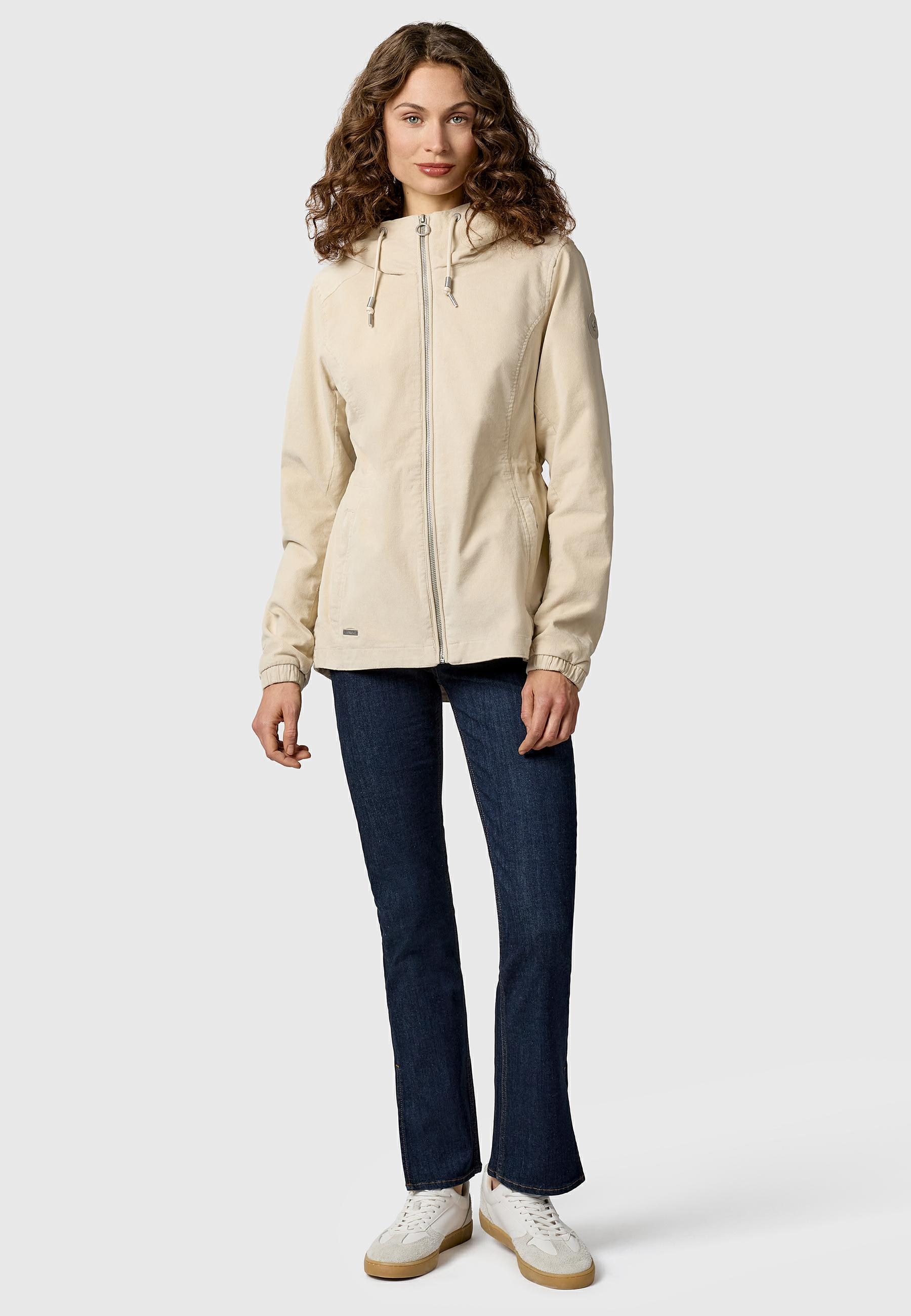 Ragwear Cordjacke »Dankka Cordy YOUMODO« mit Kapuze Stylische Damen Übergangsjacke in Feincord-Optik