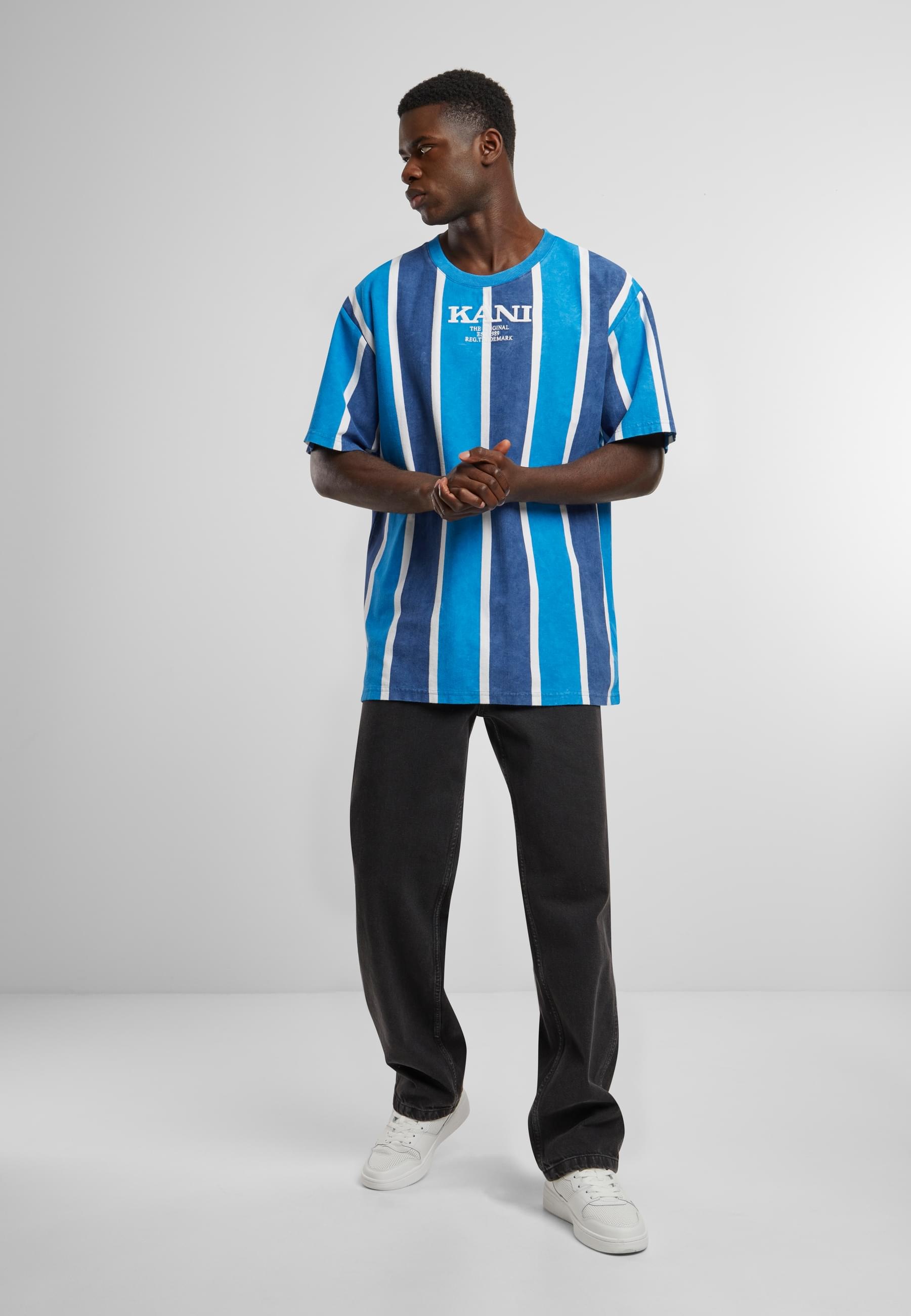 Karl Kani T-Shirt »Karl Kani Herren KM242-005-1 Karl Kani Retro Washed Stripe Tee«, (1 tlg.)
