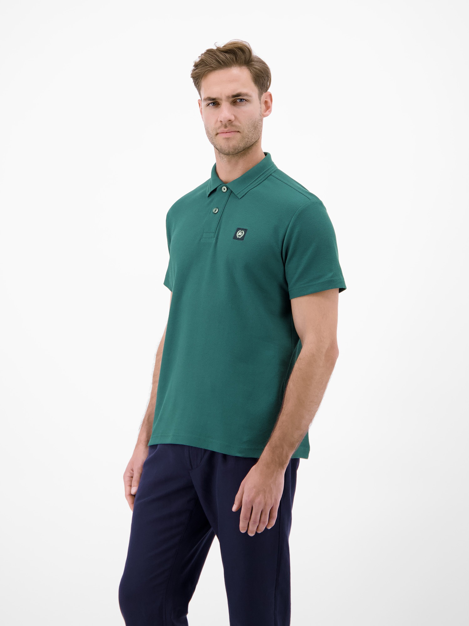 LERROS Poloshirt "Poloshirt mit Waffelstruktur aus 100 % Baumwolle" günstig online kaufen