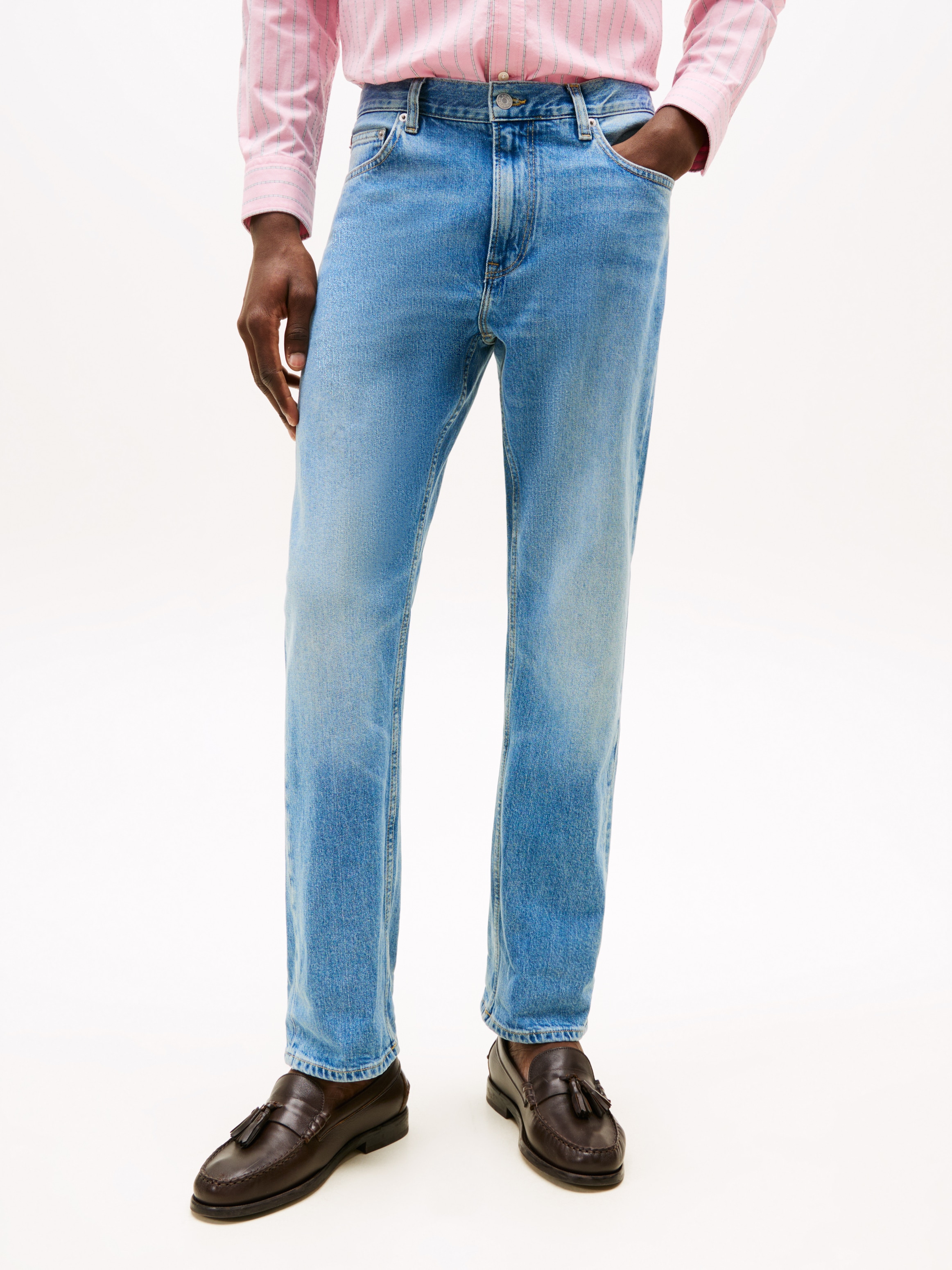 Tommy Hilfiger Straight-Jeans, in blauer Waschung günstig online kaufen
