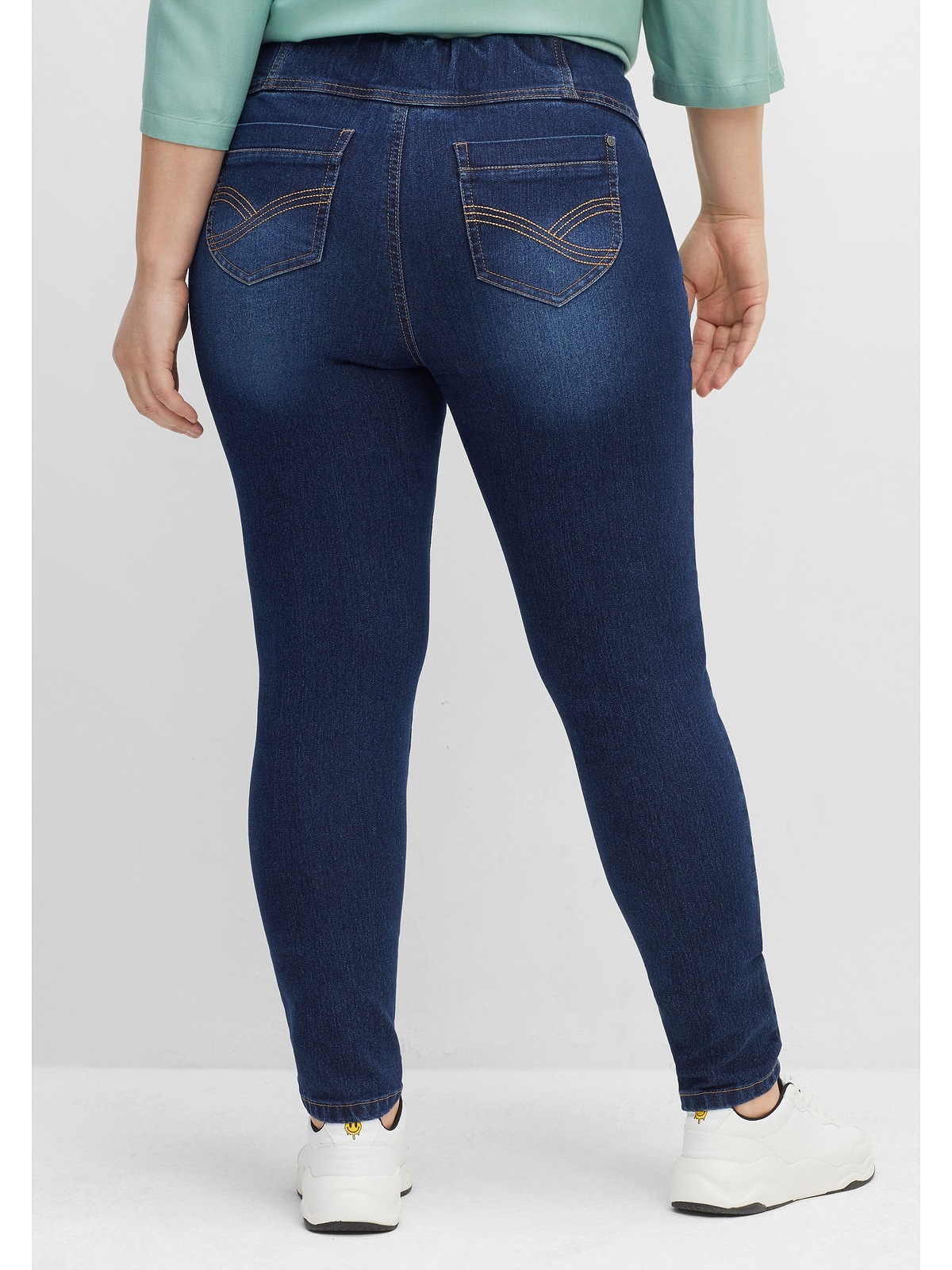 Sheego Schlupfjeans "Große Größen", mit breitem Gummibund günstig online kaufen