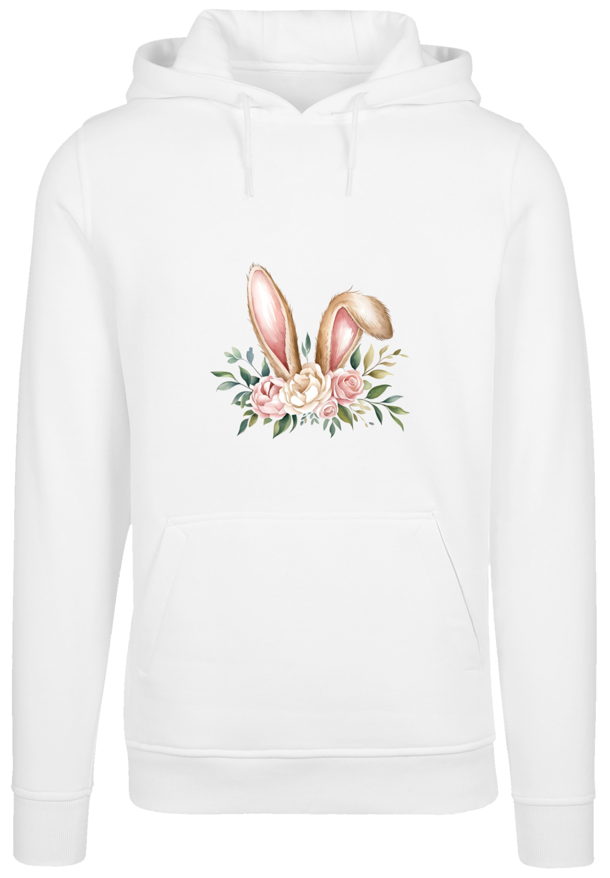 F4NT4STIC Kapuzenpullover »Blumen Osterhasen Ohren Dekor«, Premium Qualität