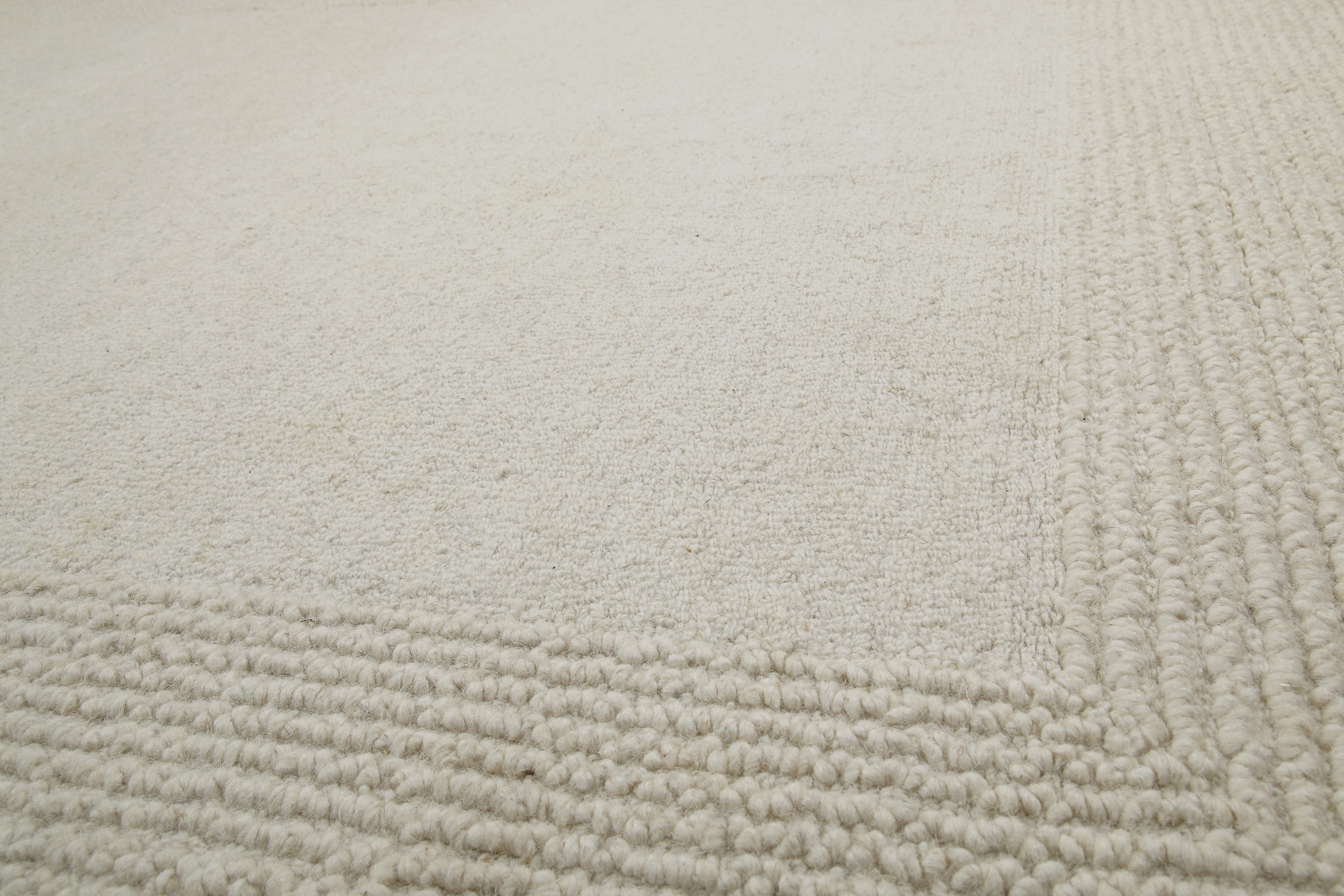 Wecon home Wollteppich »Hamptons TWENTYONE«, rund, 15 mm Höhe, Schurwolle, Kurzflor, Wohnzimmer, Schlafzimmer, elegant, Bordüre