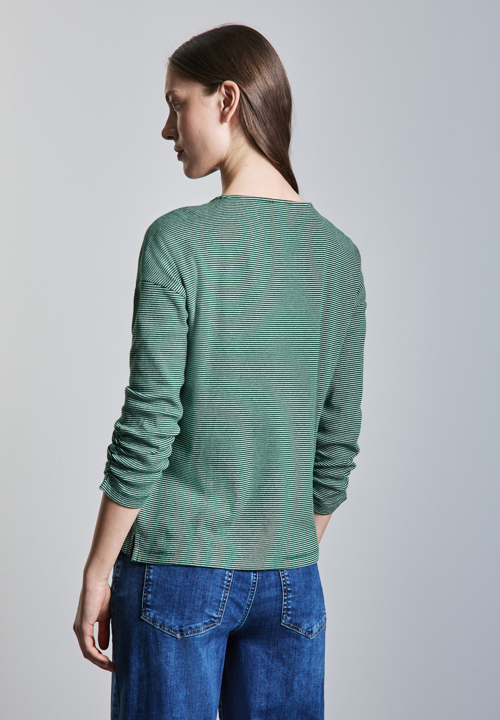 STREET ONE 3/4-Arm-Shirt, mit U-Boot-Ausschnitt
