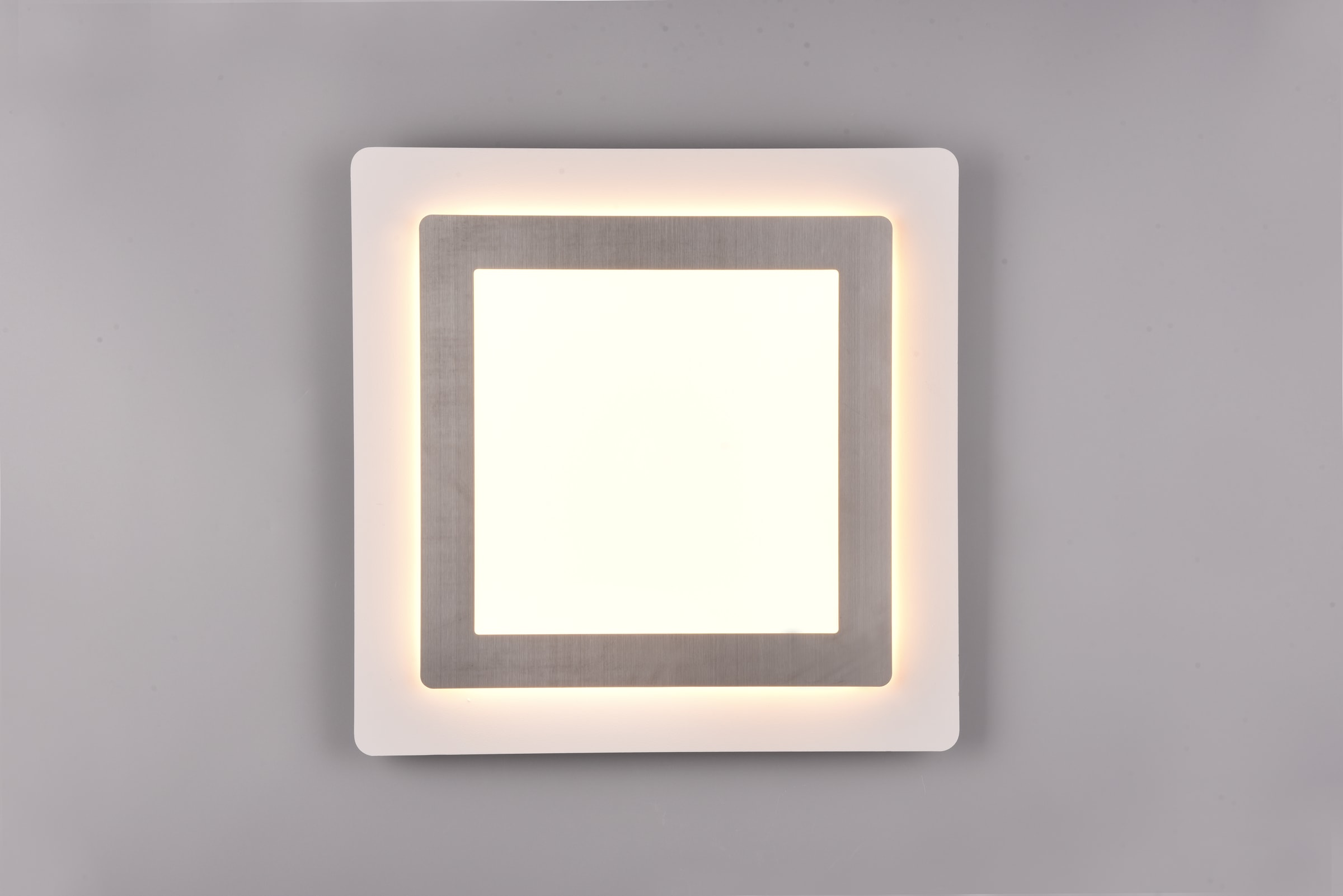 TRIO Leuchten LED Deckenleuchte »MORGAN, quadratische Deckenlampe 45x45cm, dimmbar, CCT, Memoryfunktion«, 1 flammig, Leuchtmittel LED-Board | LED fest integriert, Nachtlicht, Timer, 46W 6000 Lumen, 2700-6500 Kelvin, mit Fernbedienung
